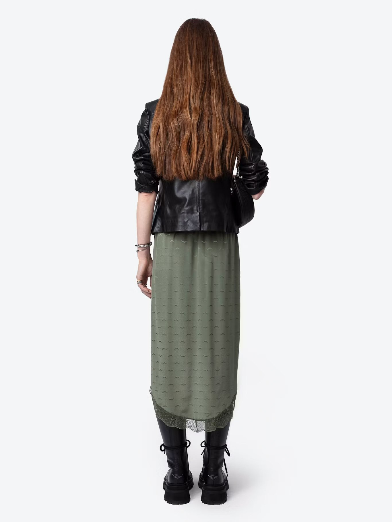 Jupe midi en soie ZADIG&amp;VOLTAIRE Vert