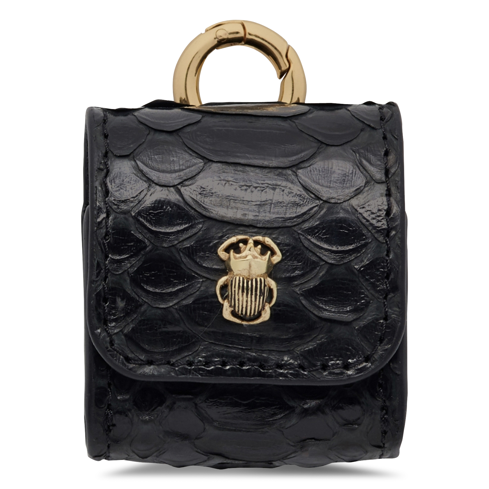 Etui pour airpods en python CLARIS VIROT Noir