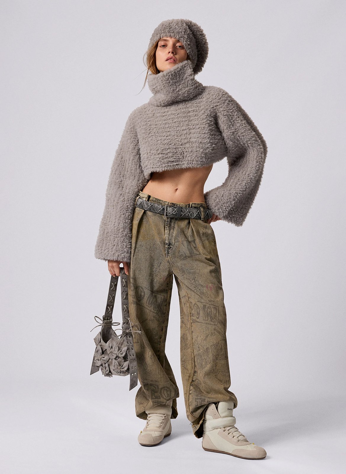 Pack pull crop et bonnet DESIGUAL Noir