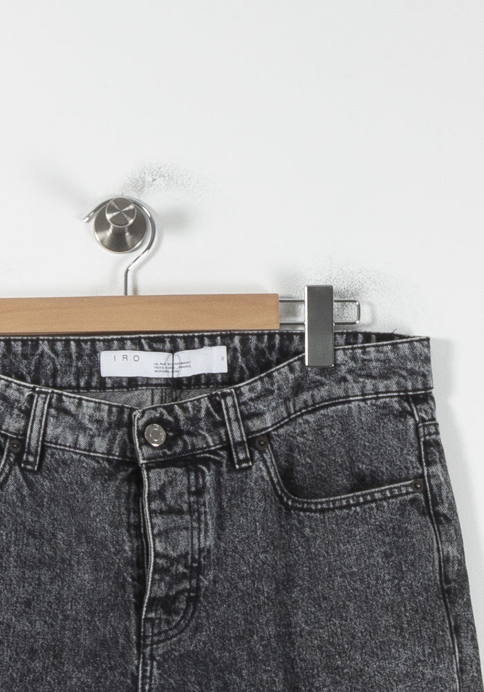 Cropped slim jeans with studs IRO - Seconde Main Grey