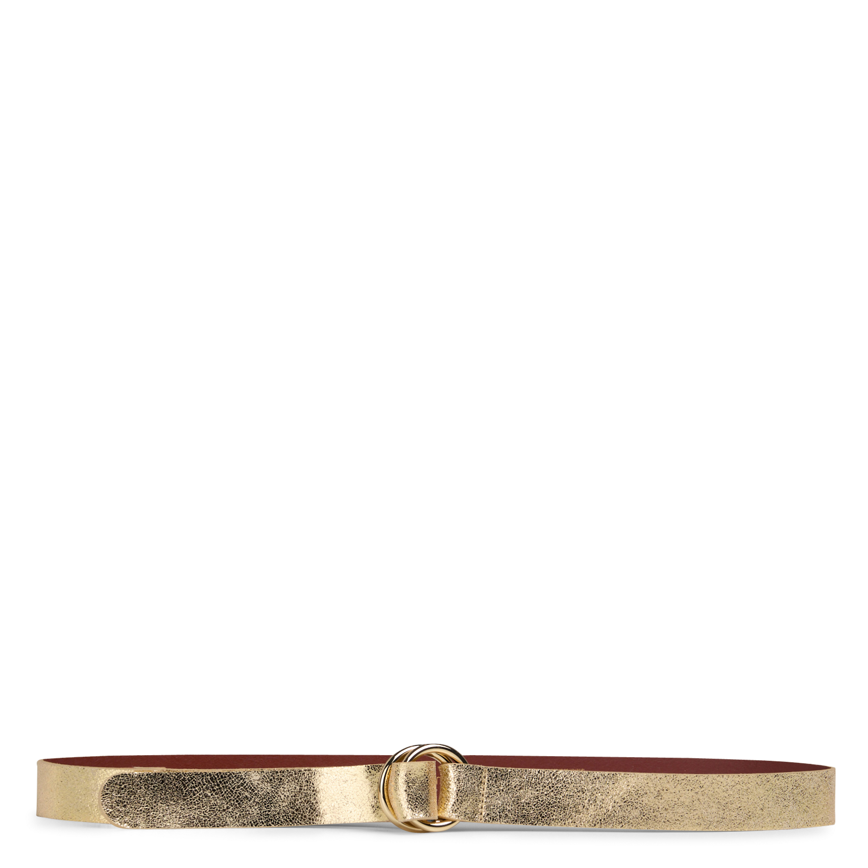 Gürtel aus Metallic-Leder DES PETITS HAUTS Golden