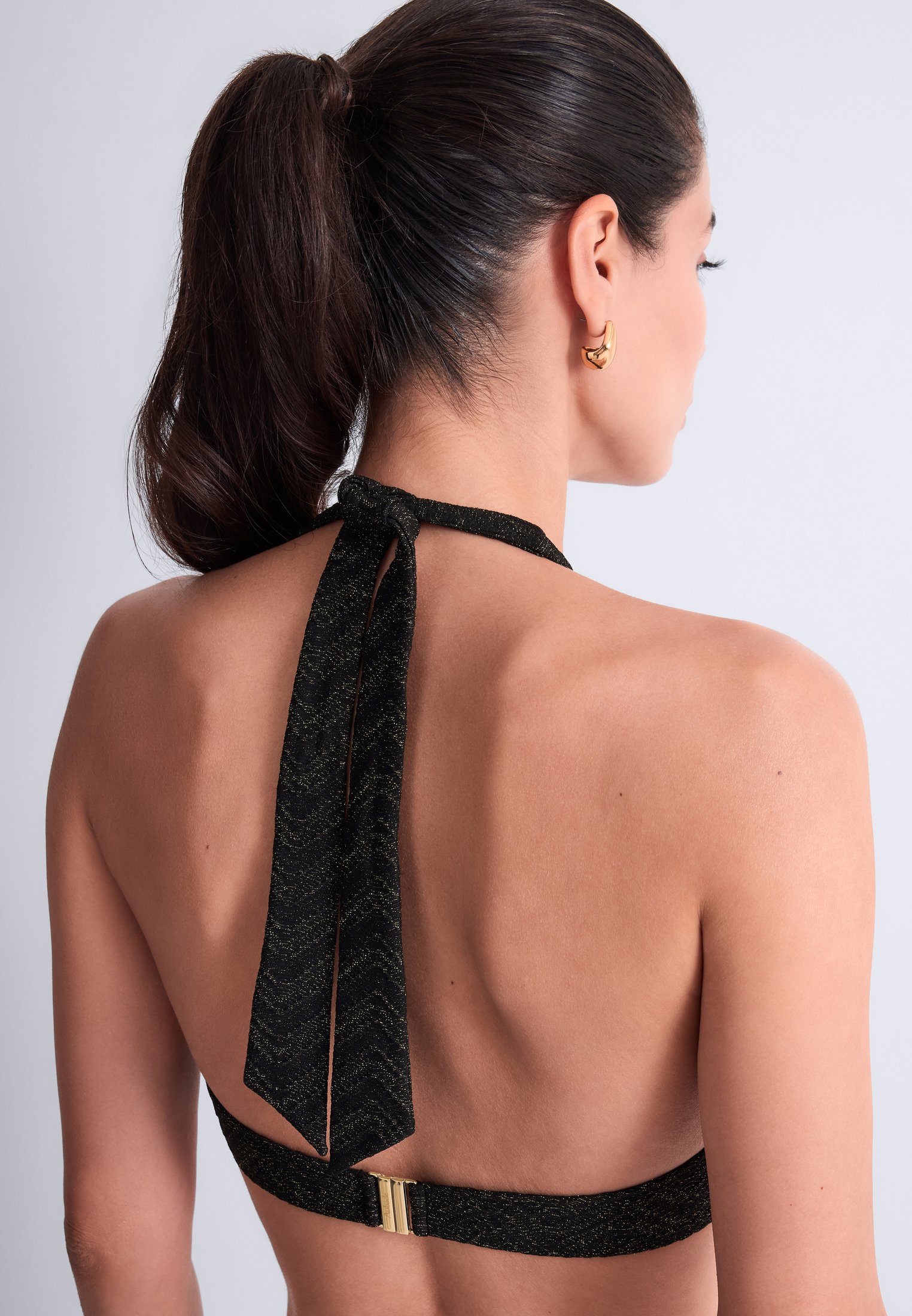 Underwired triangle bikini top Black