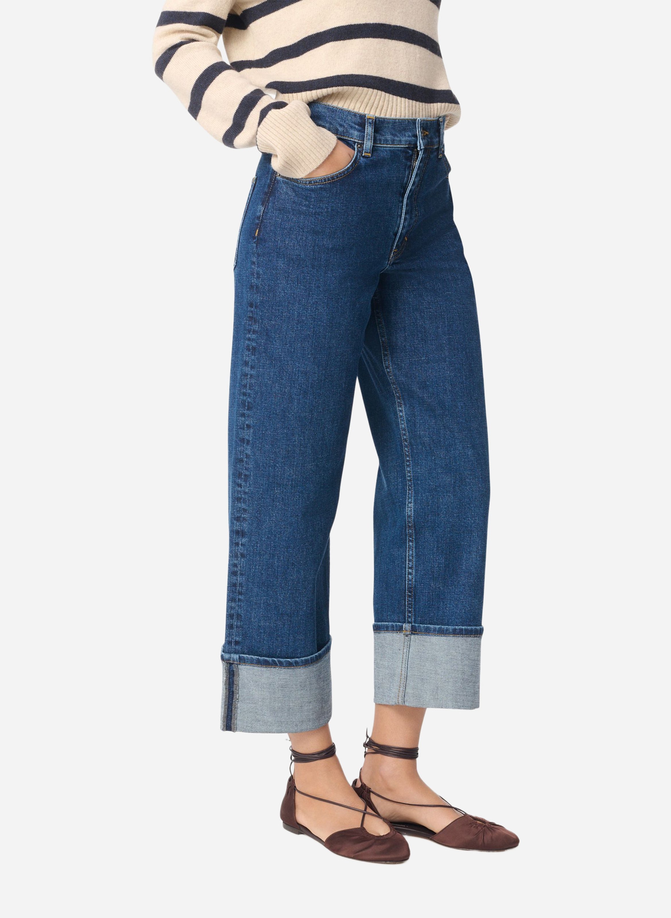 Vaquero recto de mezcla de algodón VANESSA BRUNO Azul