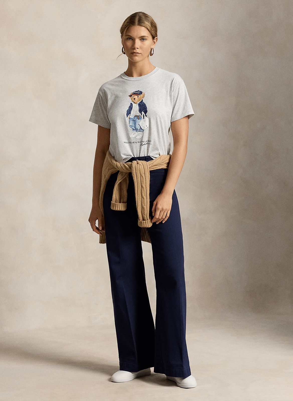 Baumwoll-Pullover mit Rundhalsausschnitt POLO RALPH LAUREN Grau