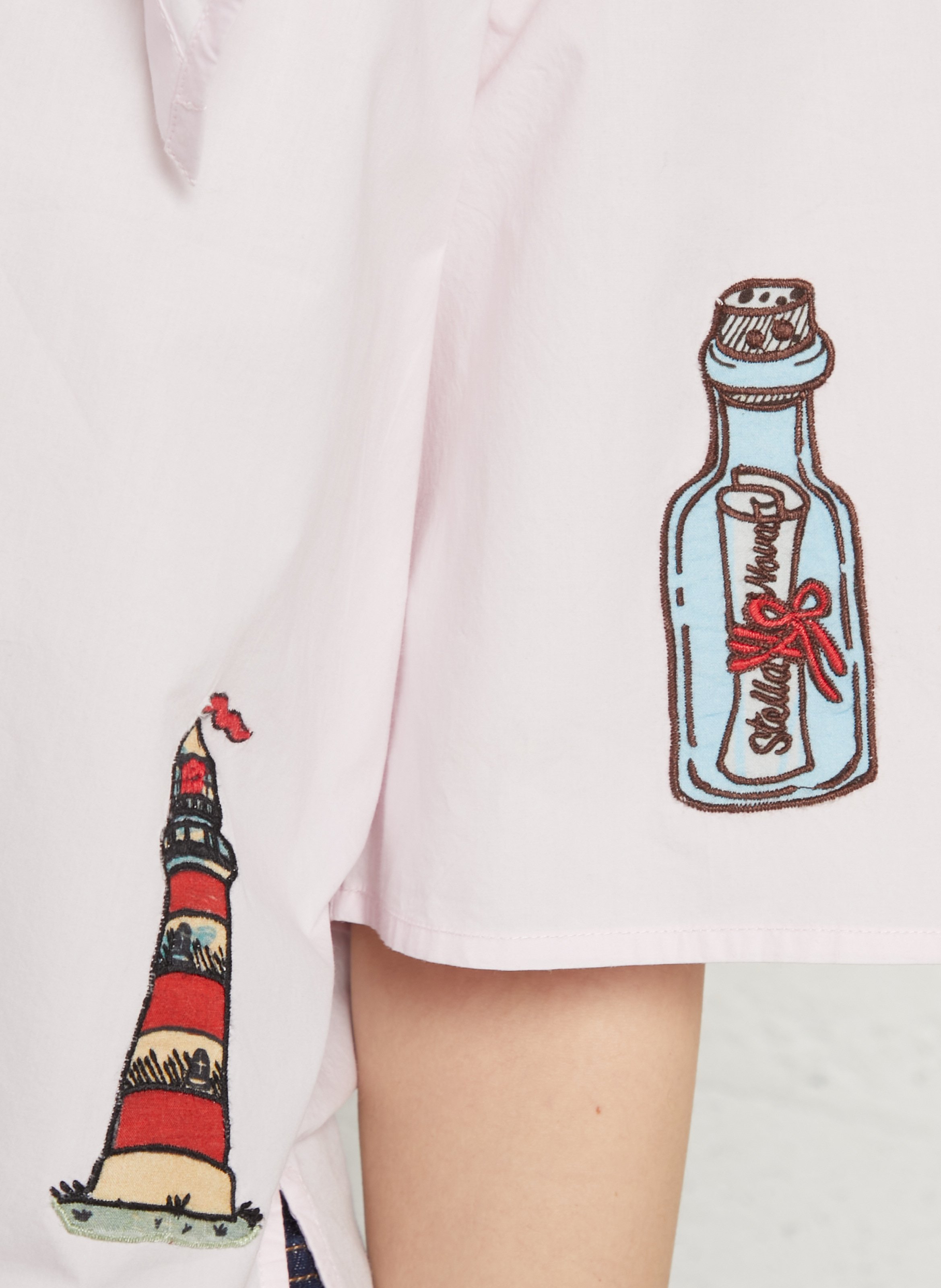 Chemise oversize en coton bio STELLA NOVA Rose