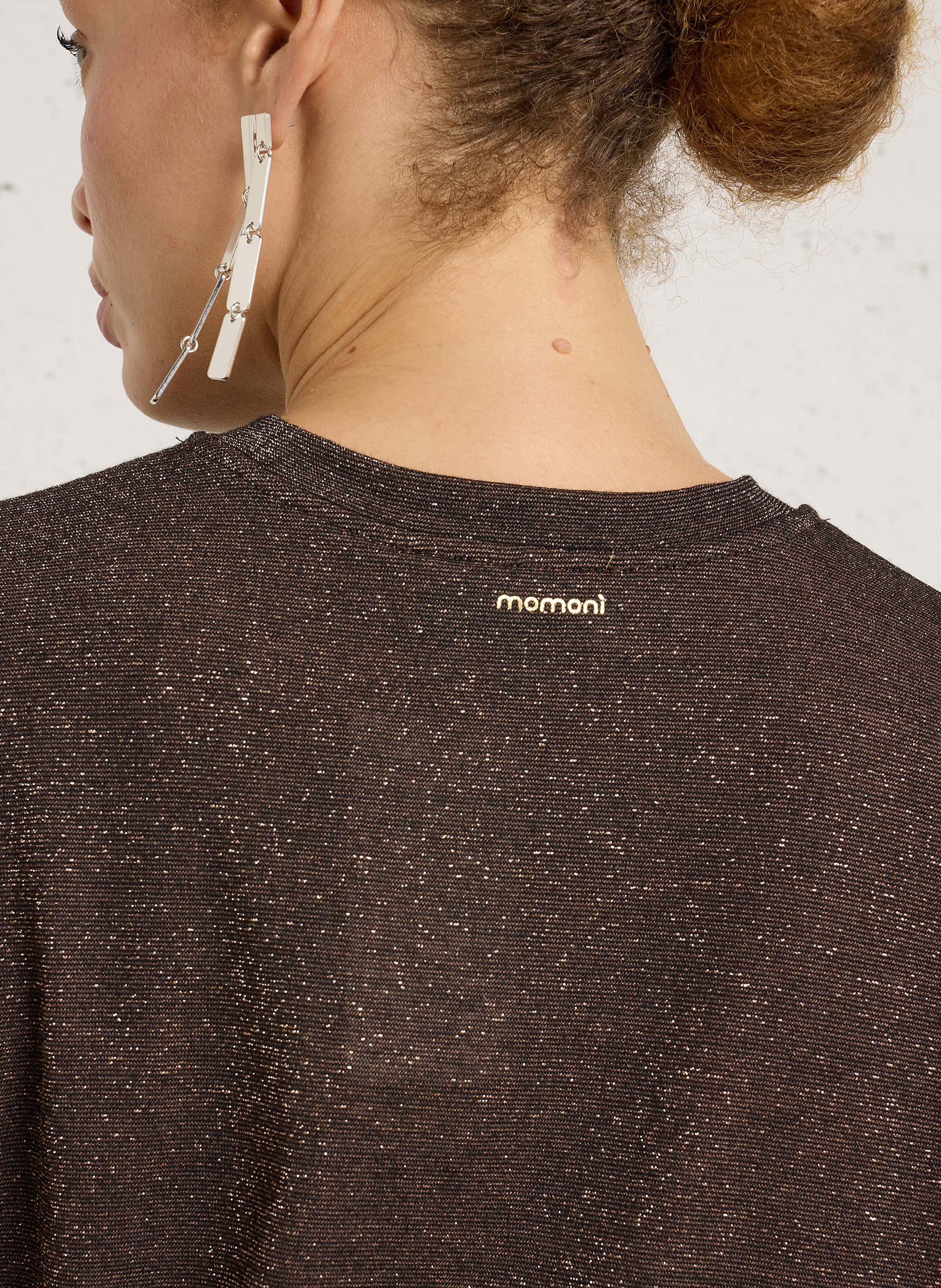 Metallic round-neck T-shirt MOMONI Plums