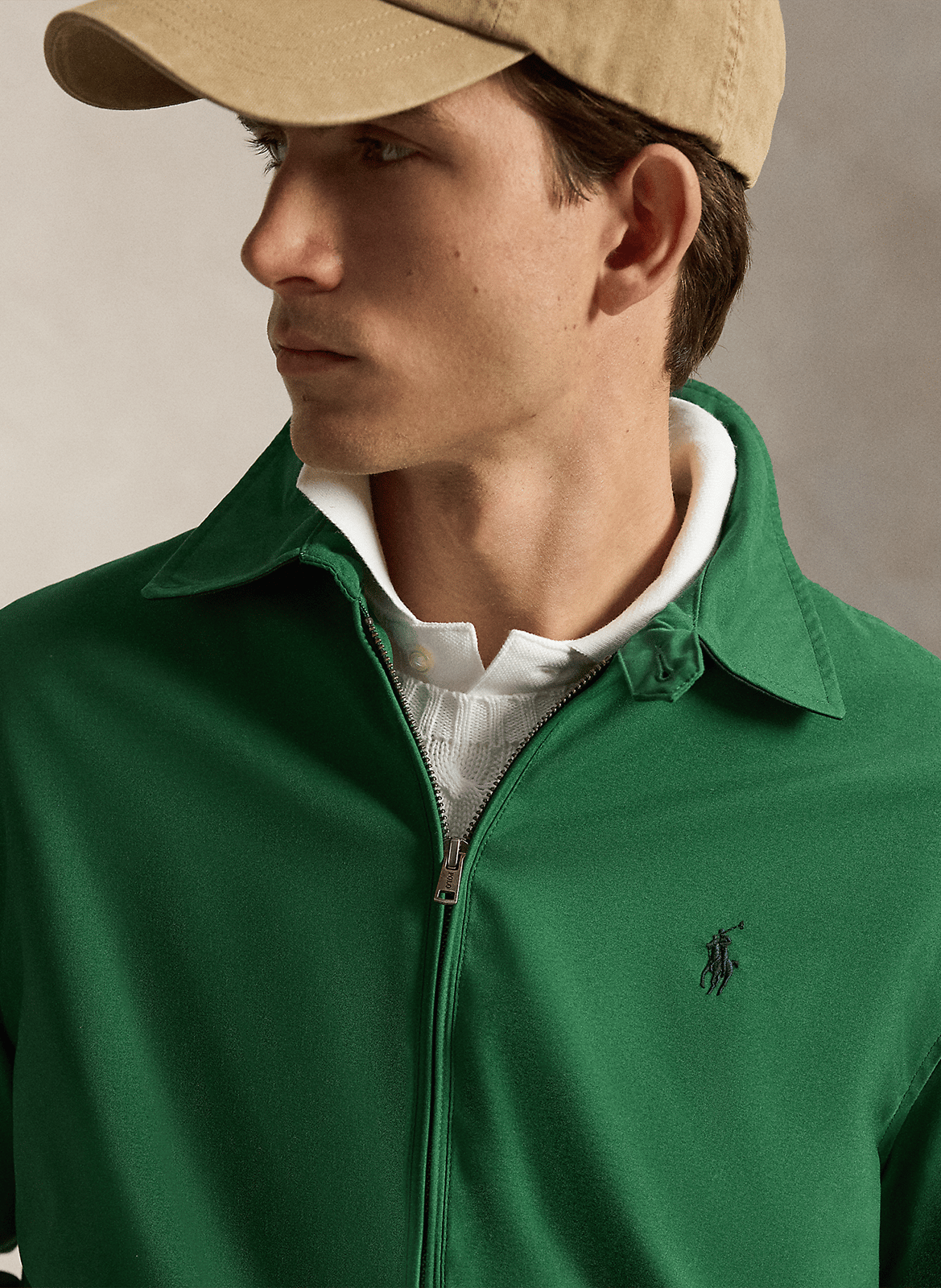 Jacket with classic collar POLO RALPH LAUREN Green