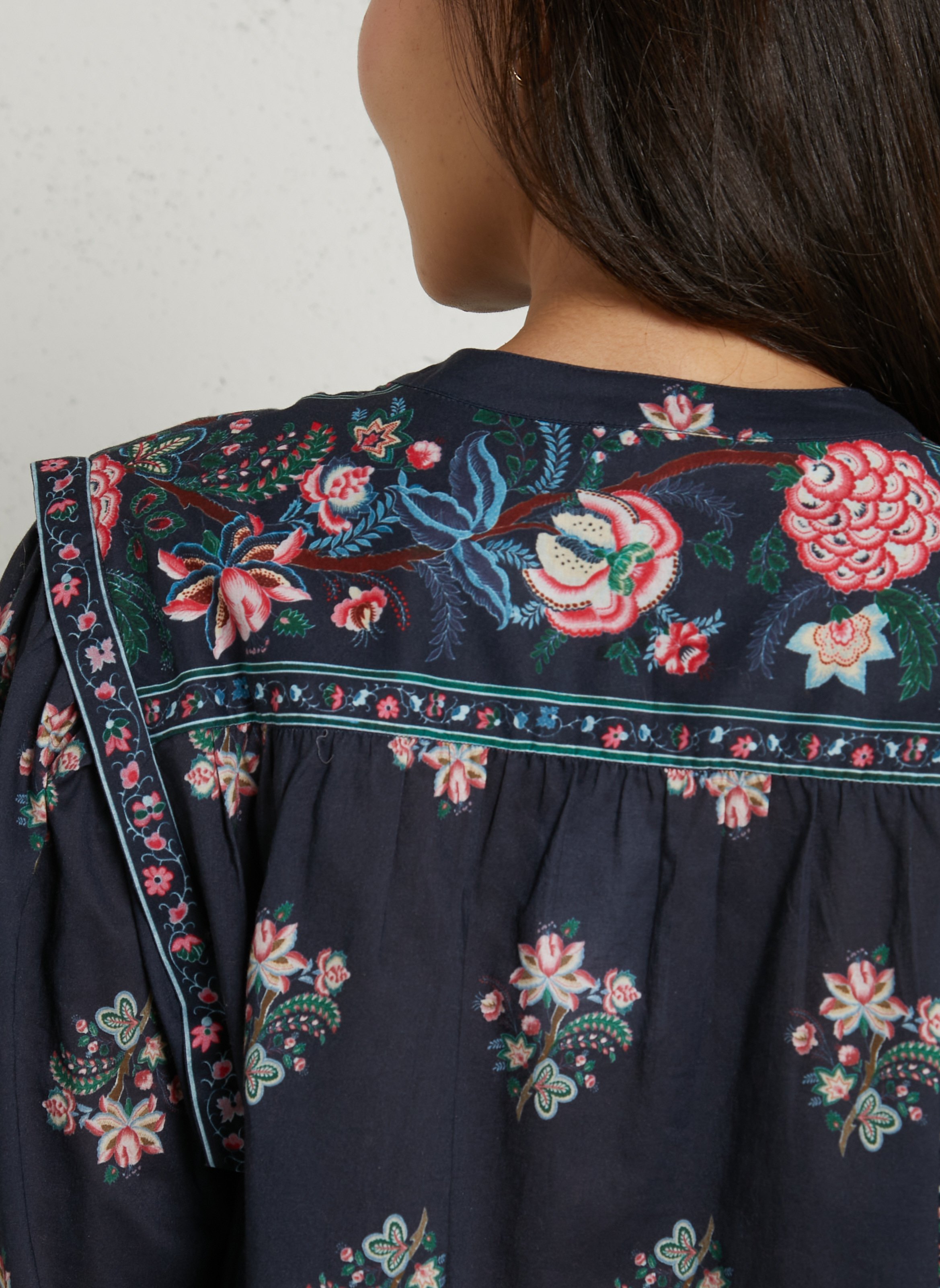 Chemise à imprimé fleuri LOUISE MISHA Noir