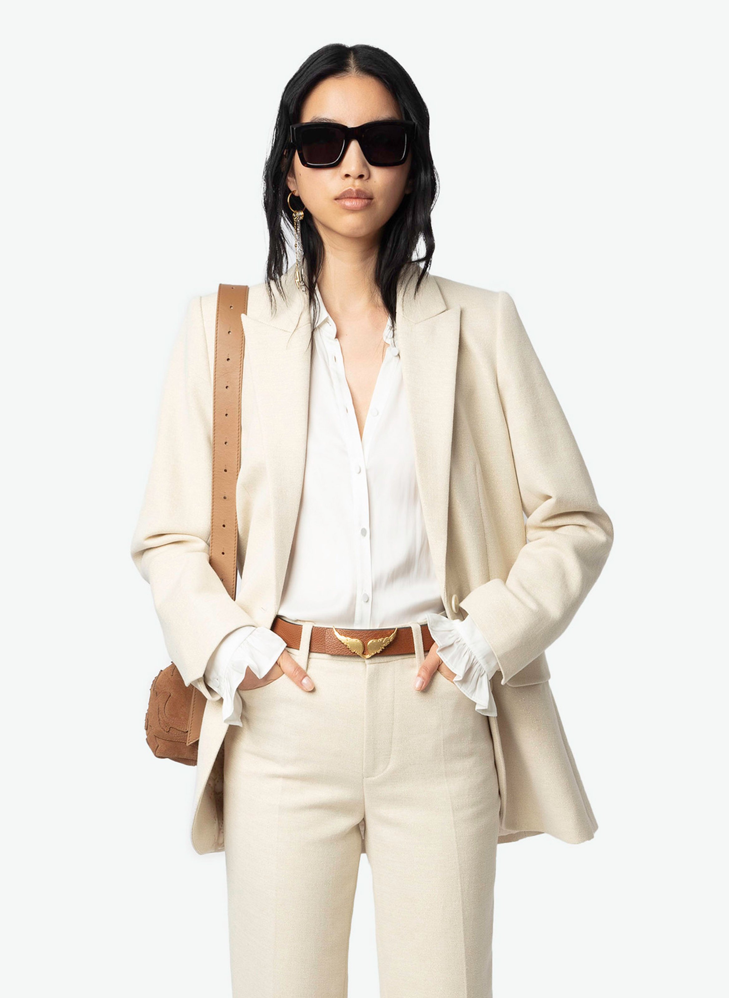 Veste de tailleur en coton mélangé ZADIG&VOLTAIRE Beige