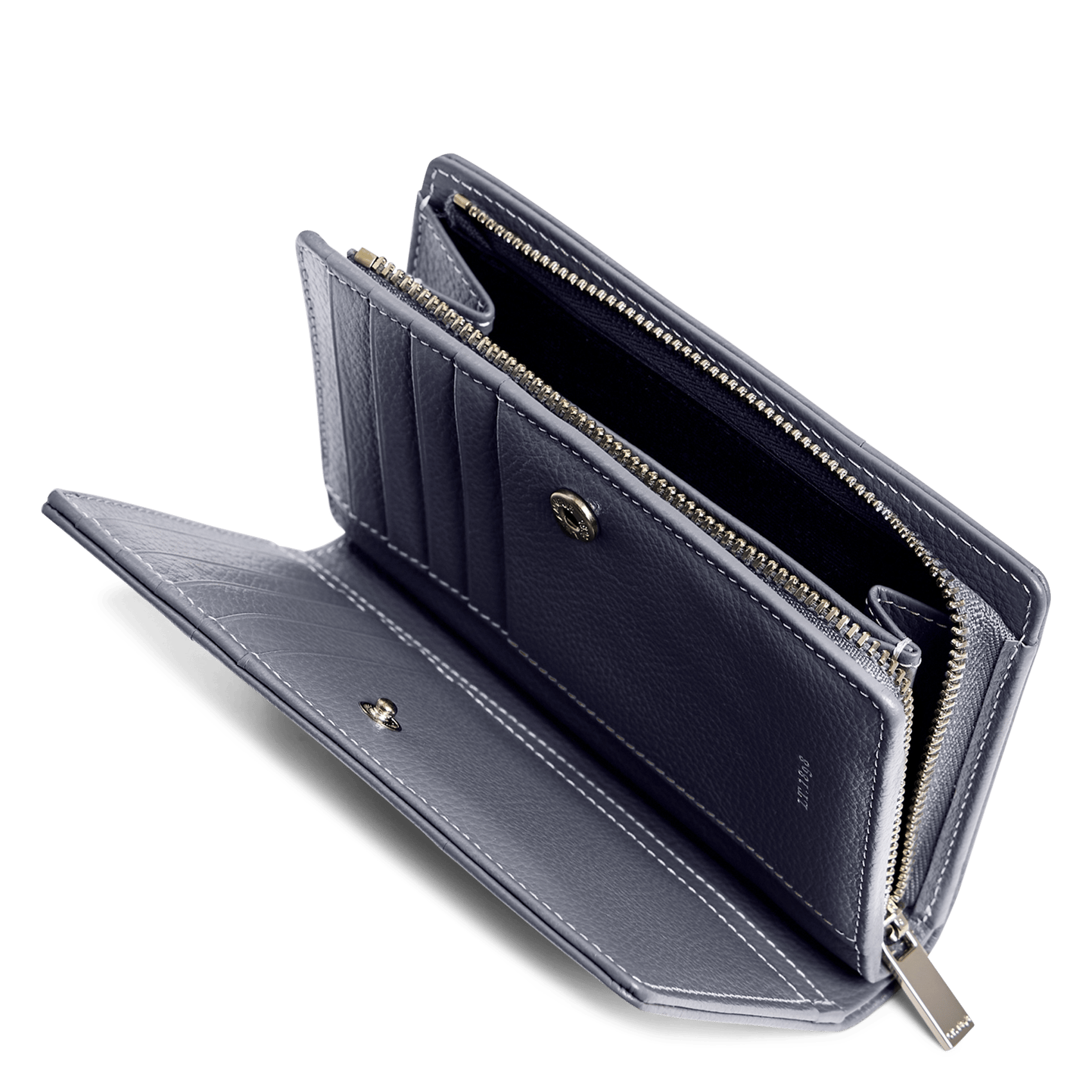 Portefeuille en cuir de vachette LE TANNEUR Bleu