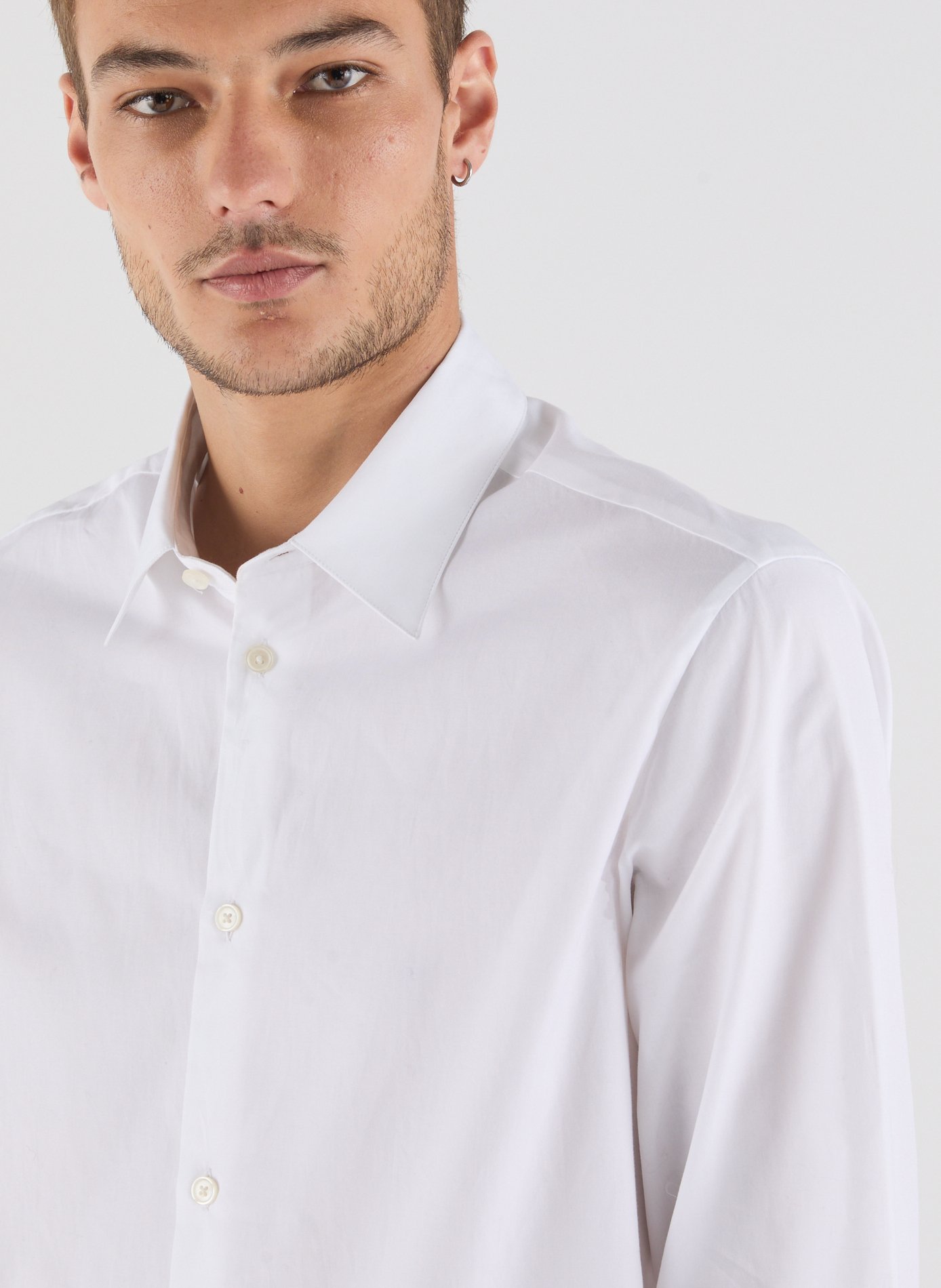 Katoenen blouse met klassieke kraag SAISON 1865 Wit