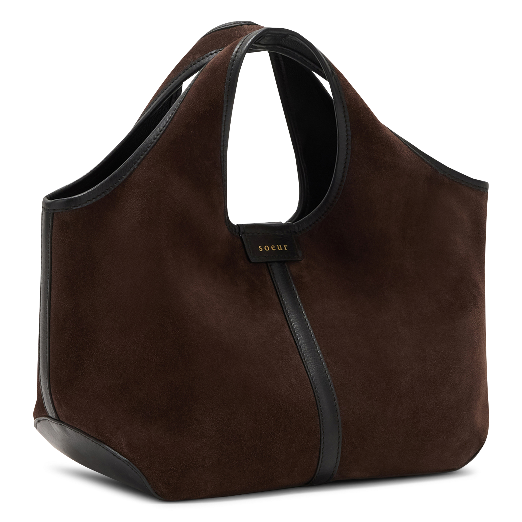Sac à main en cuir SOEUR Marron