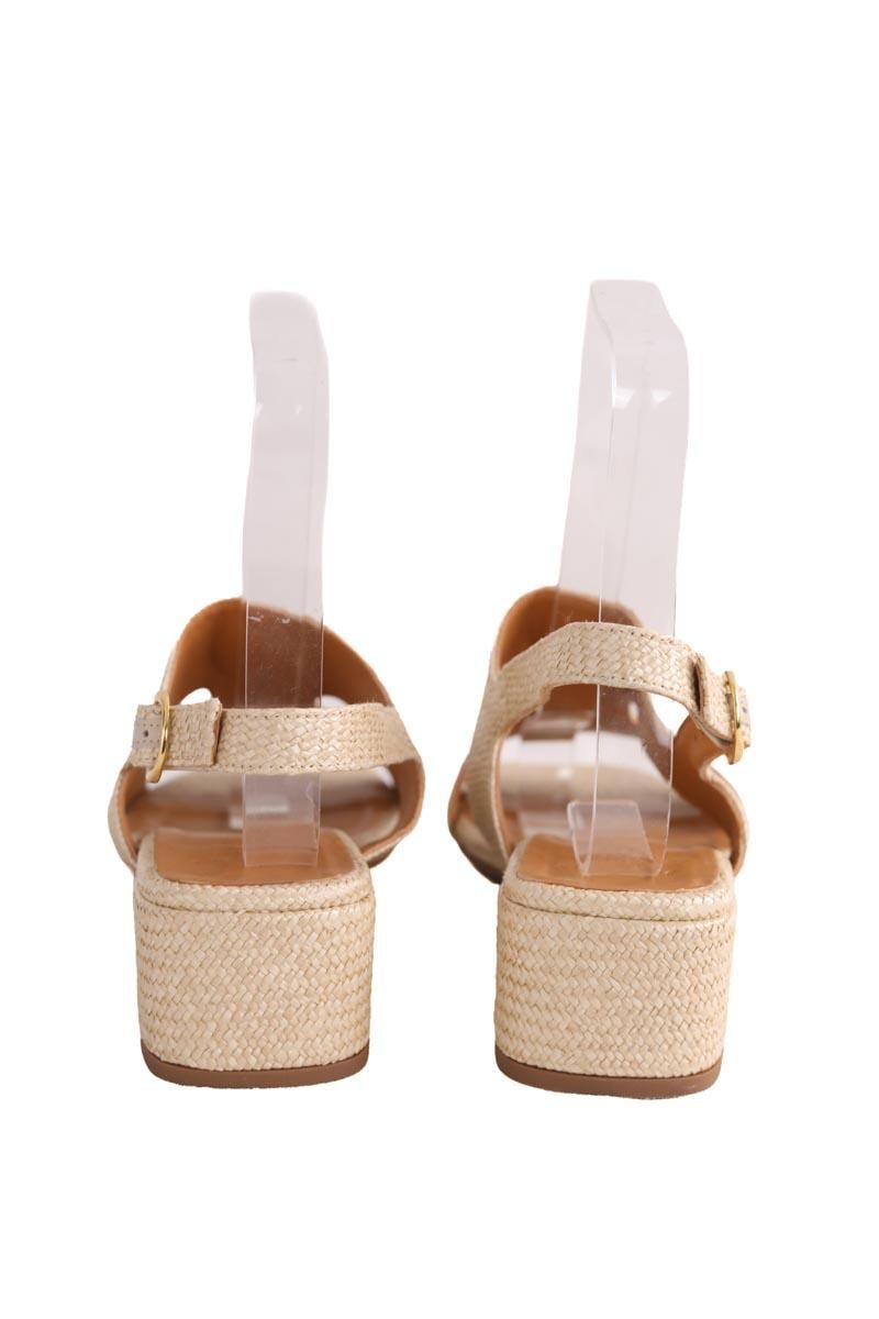 Faux leather sandals SEZANE - Seconde main Beige