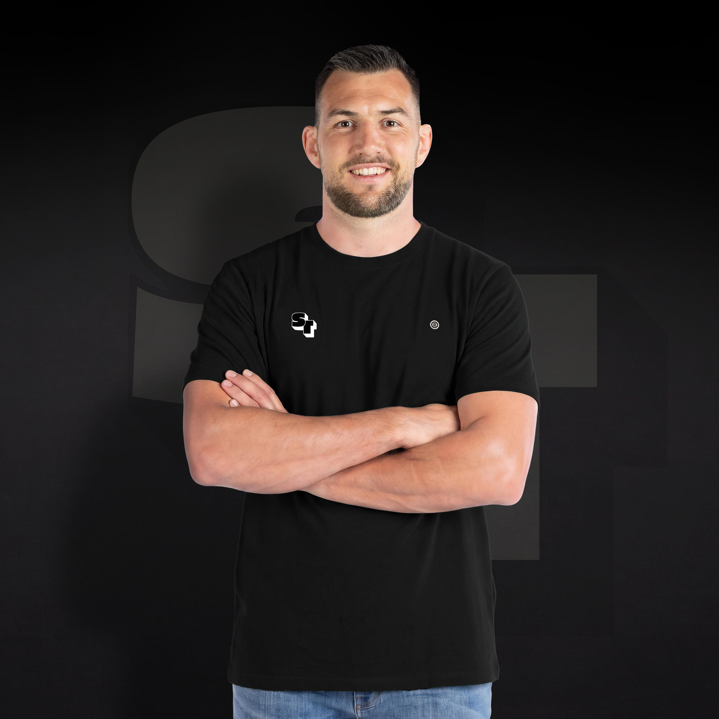 Short-sleeved cotton T-shirt SERGE BLANCO Black