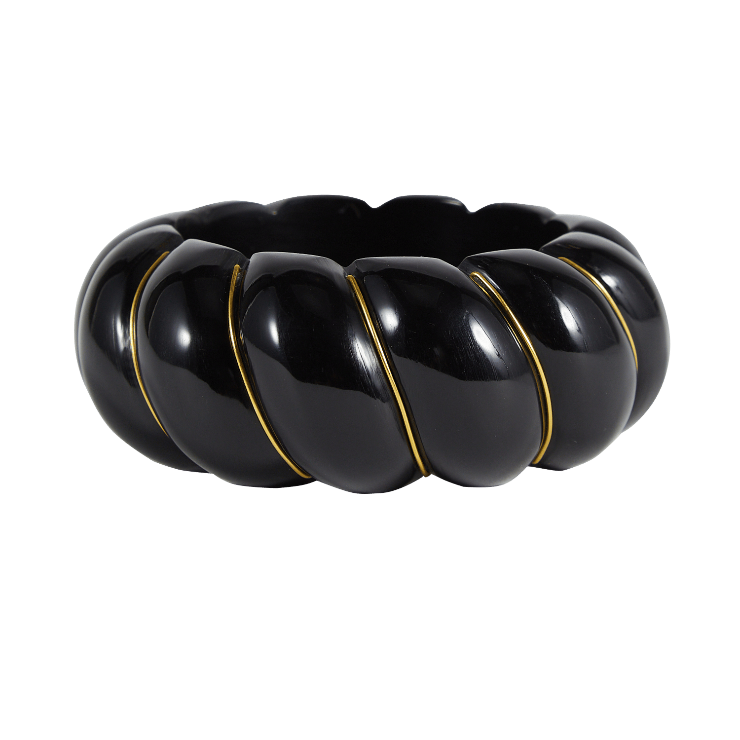 Twisted acetate bangle FEEKA Black