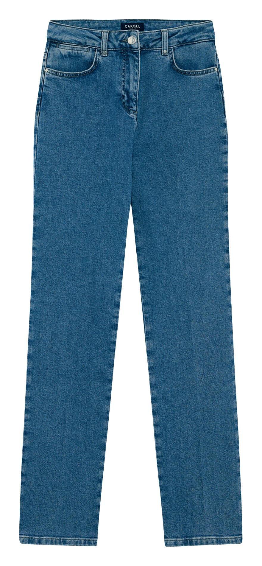 High Waist Straight Cut Jeans aus Baumwoll-Mix CAROLL Blau