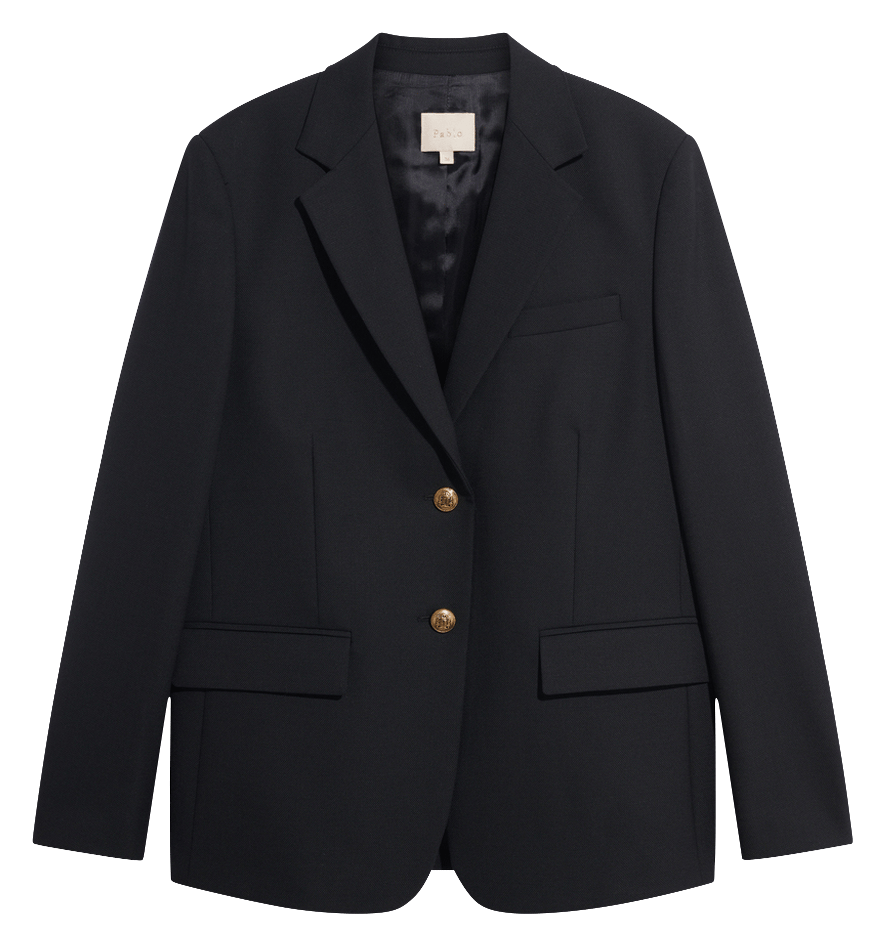 Veste col tailleur en laine mélangée PABLO Noir