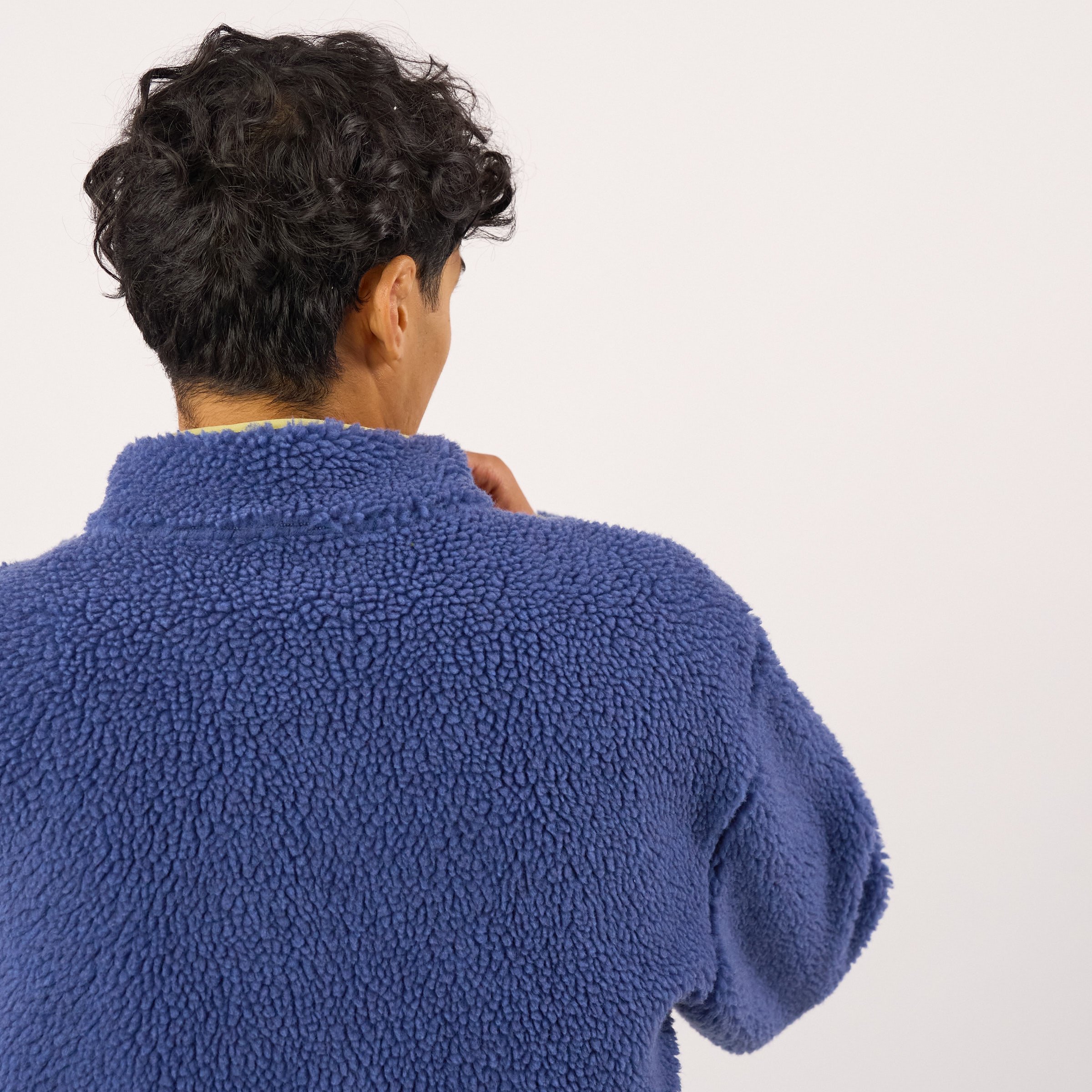 Sherpa zip-up jacket | Blue BILLYBELT Men