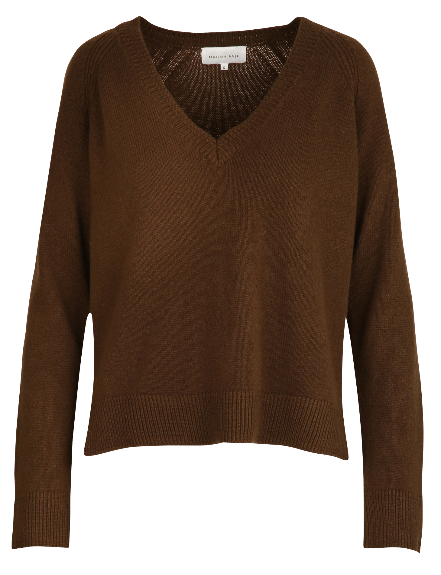 Pull oversize col V en laine et cachemire MAISON ANJE