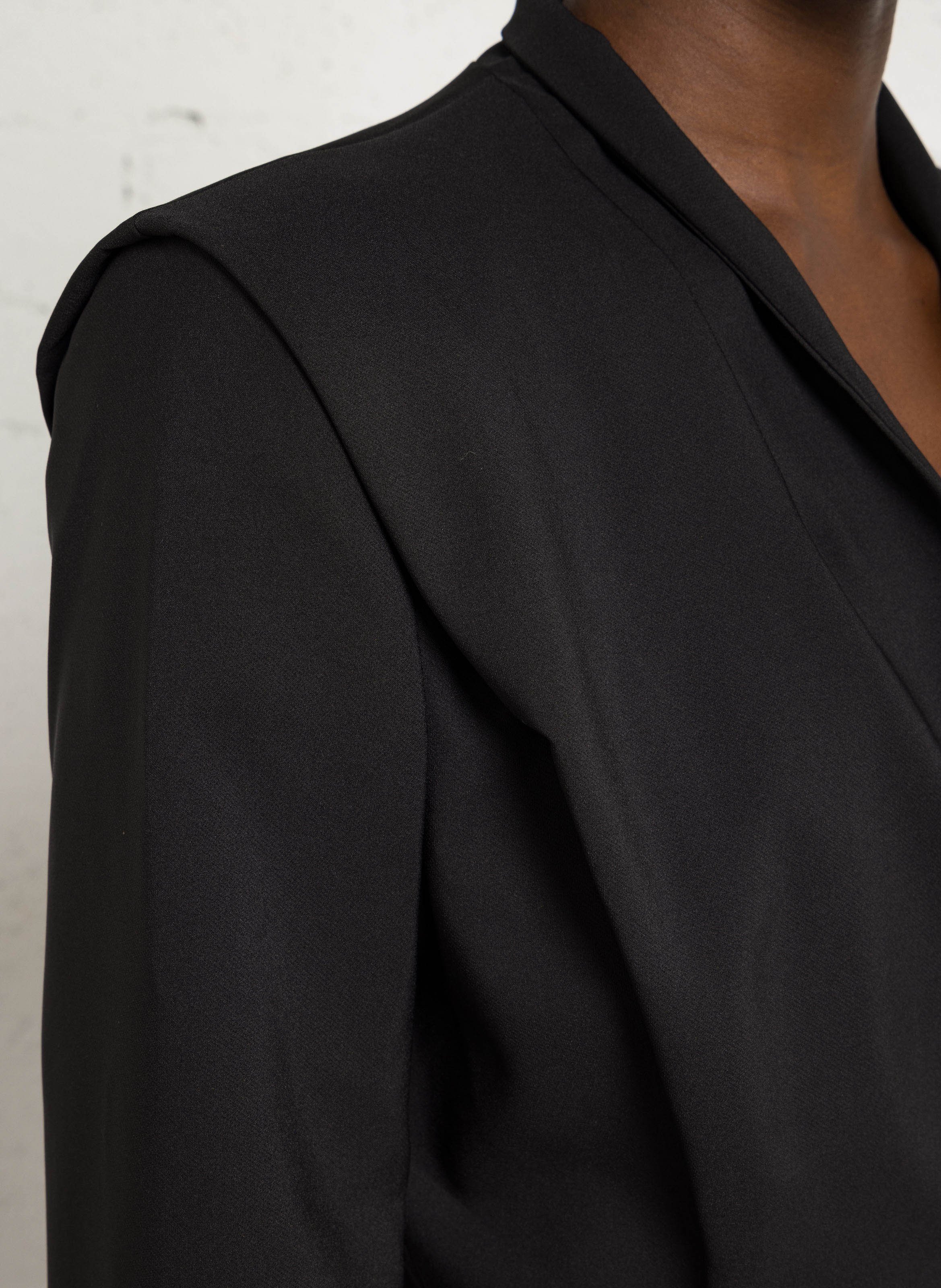 Straight shawl-collar jacket IMPERIAL Black