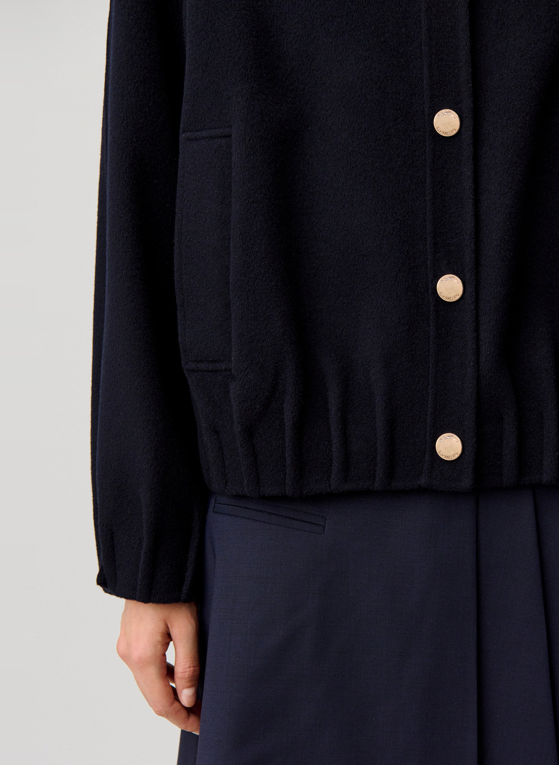 Veste droite en laine mélangée CLAUDIE PIERLOT Bleu