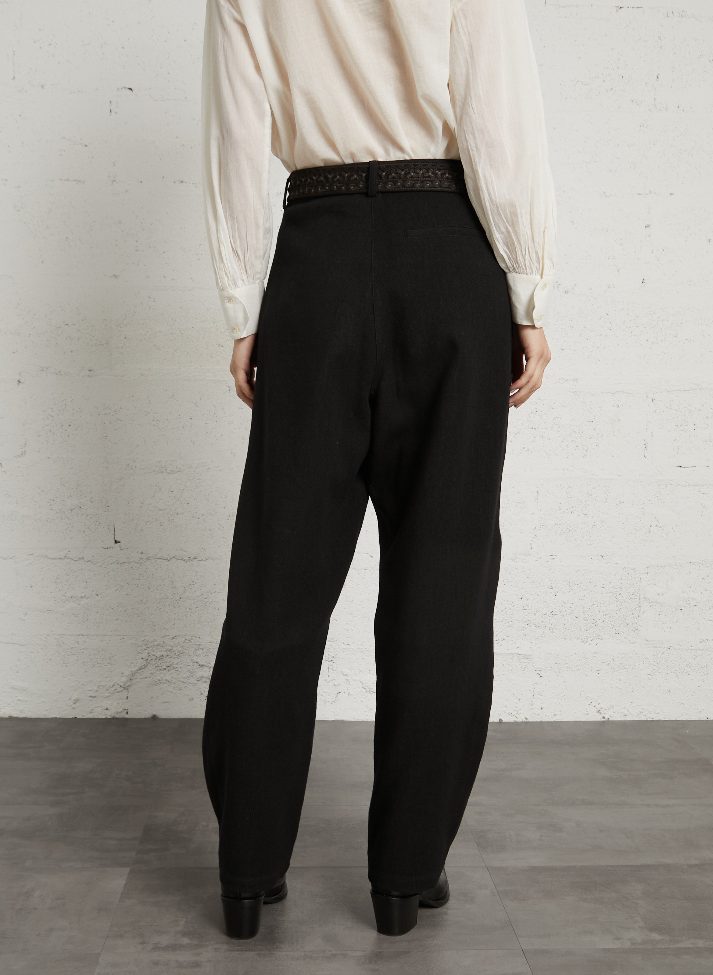 Wijde broek van katoenmix ANTIK BATIK Grijs