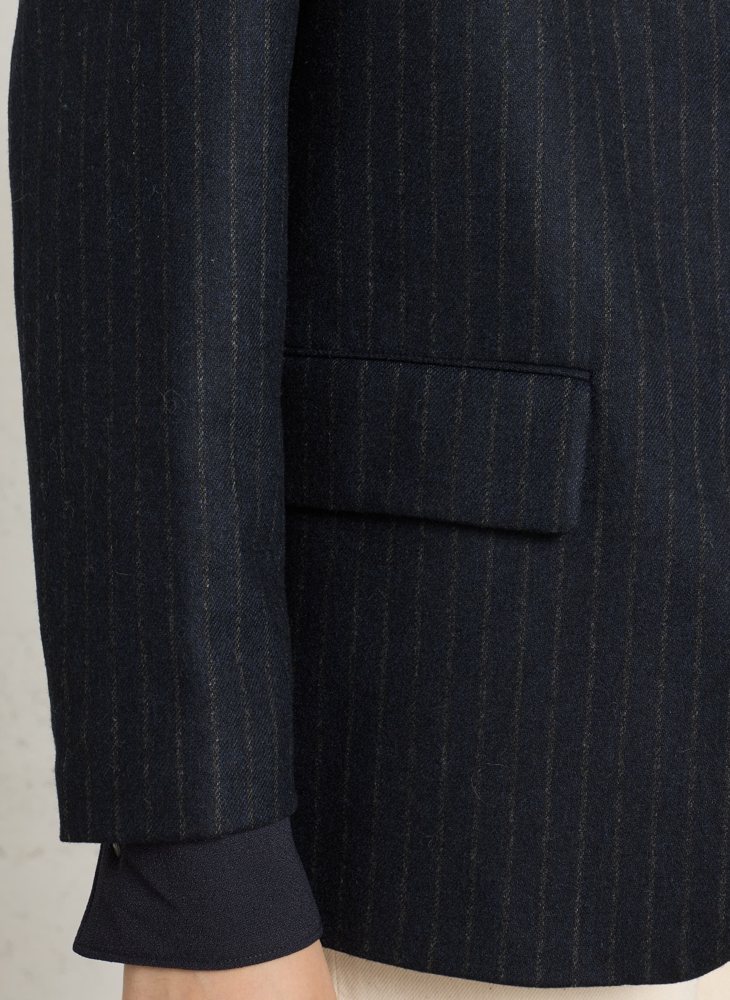 Gestreepte recht gesneden blazer HARTFORD Blauw