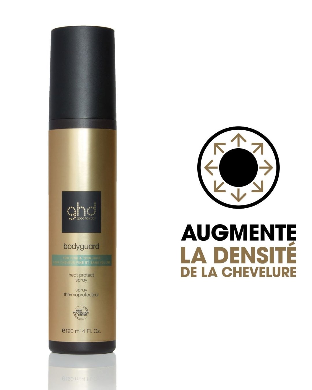 BODYGUARD Thermoprotective spray for fine hair GHD Noir