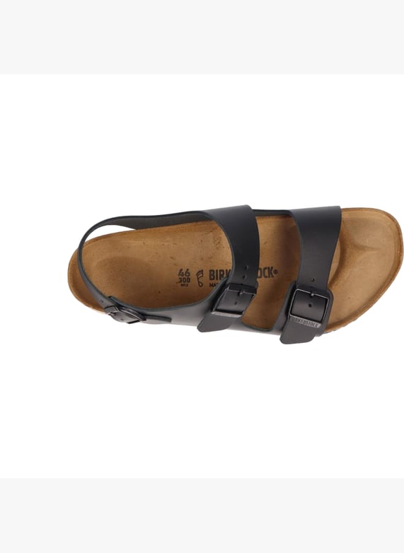 Black Faux leather sandals