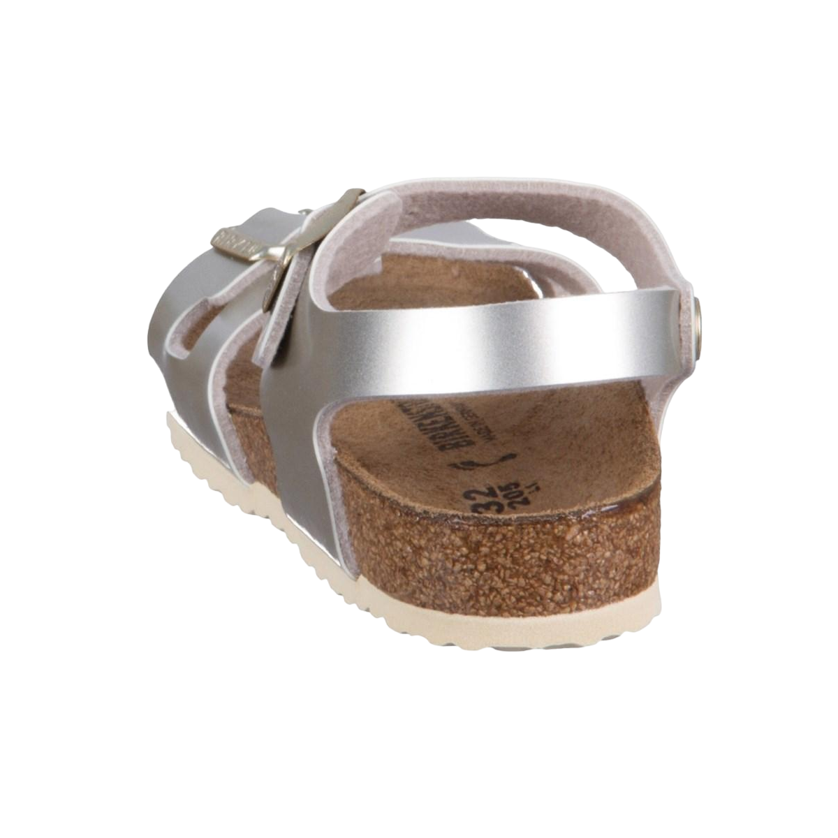 Faux leather sandals BIRKENSTOCK Silver