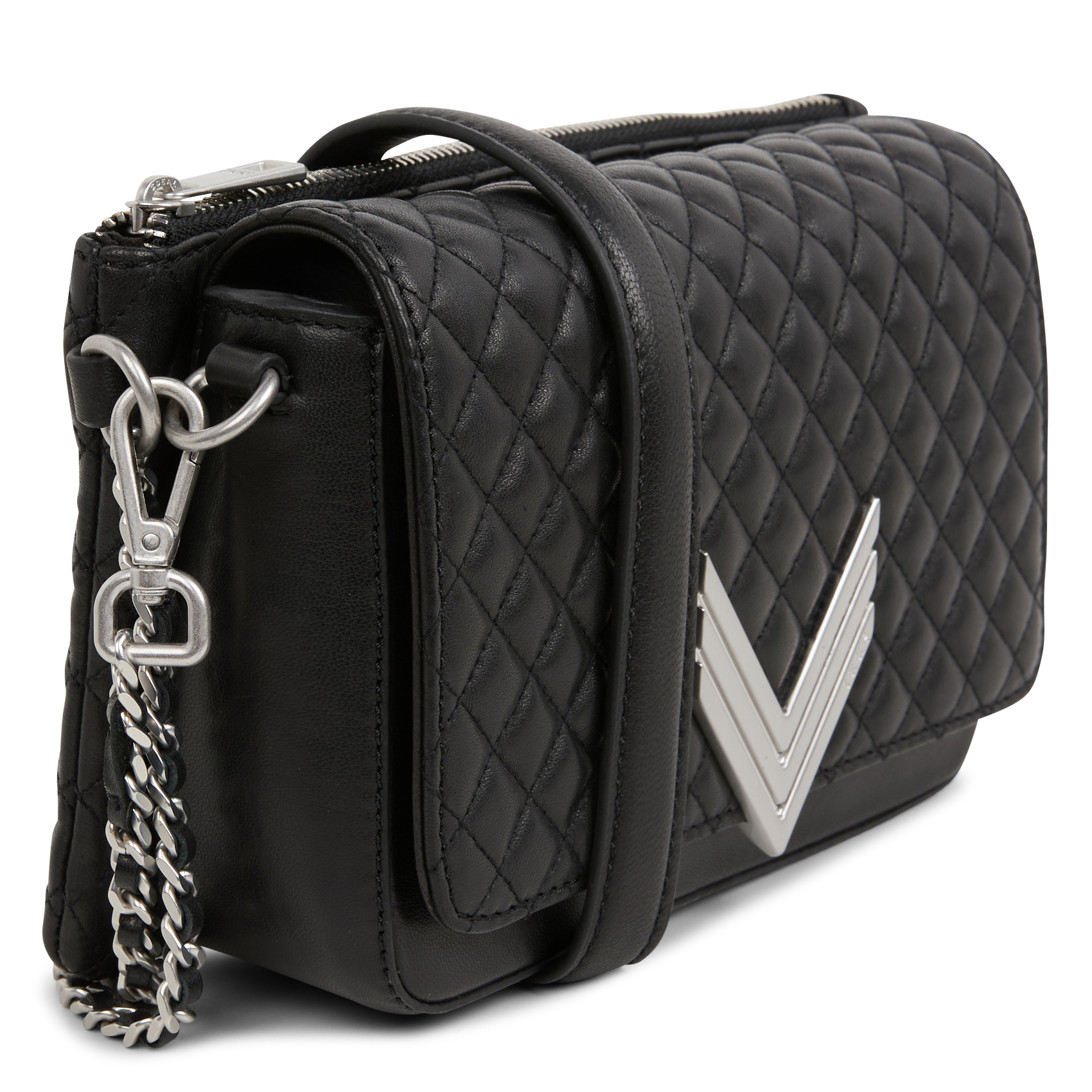 Dori leather shoulder bag IKKS Black