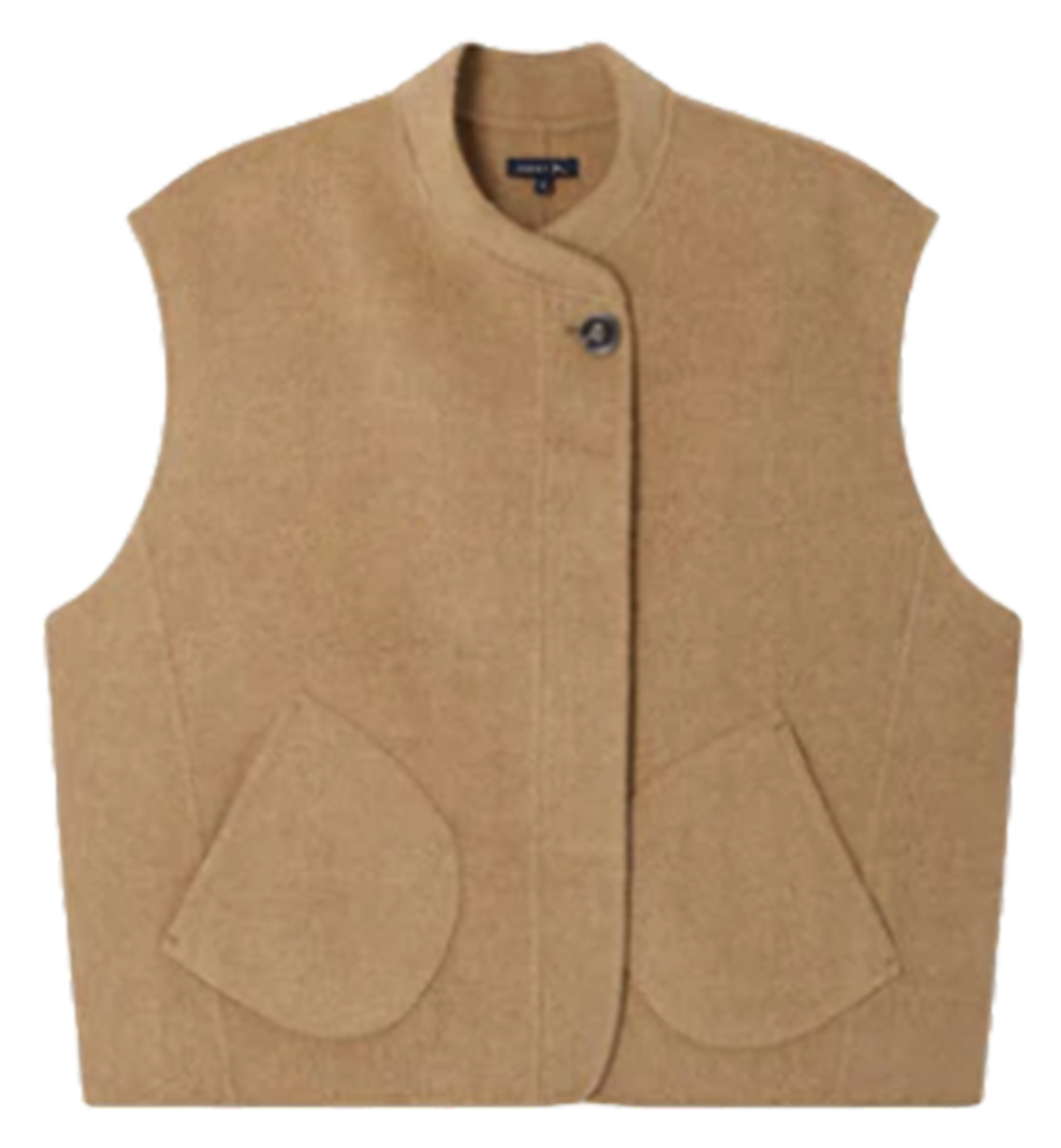 Blouson court sans manches en laine mélangée SOEUR Beige