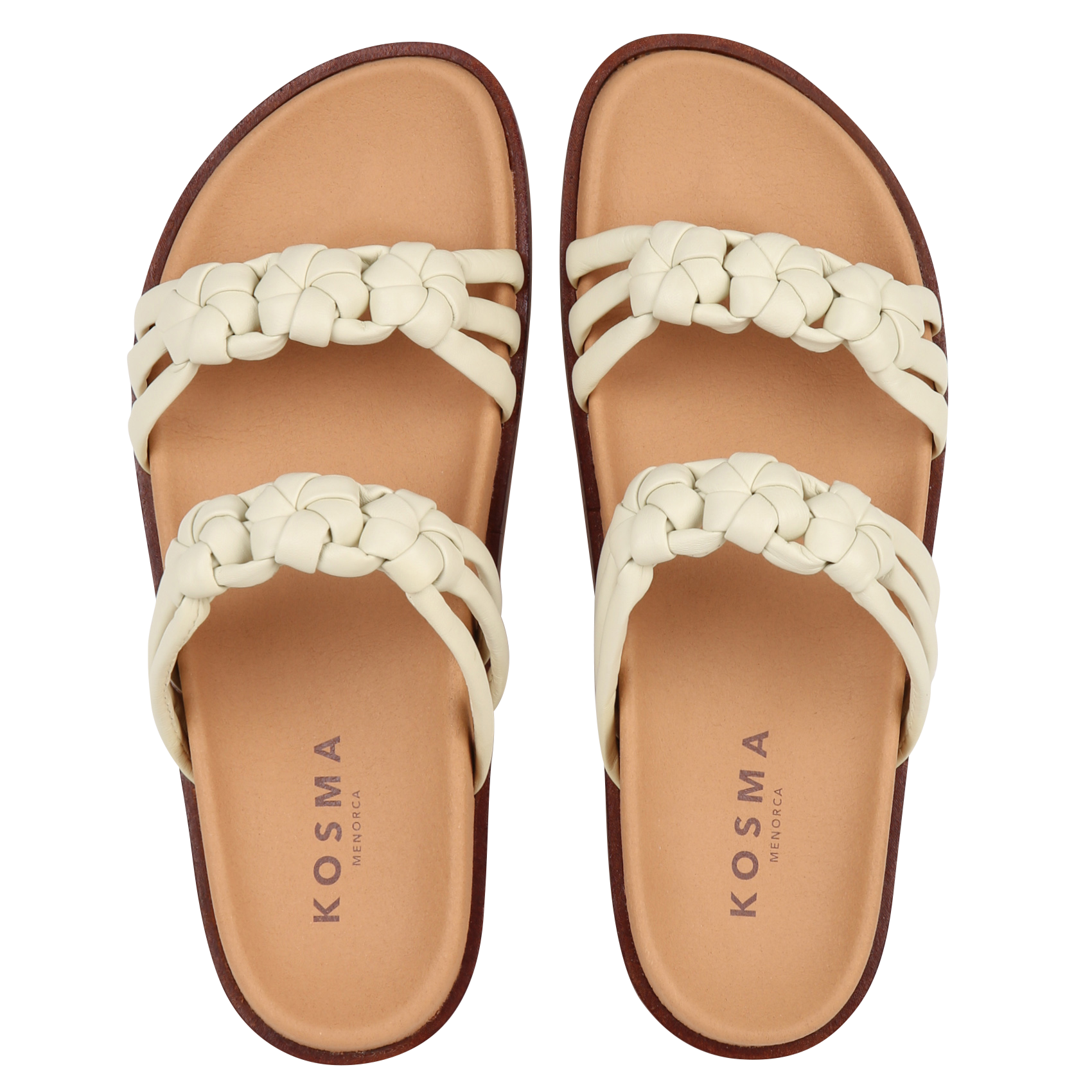 Sandales plates en cuir KOSMA MENORCA Blanc