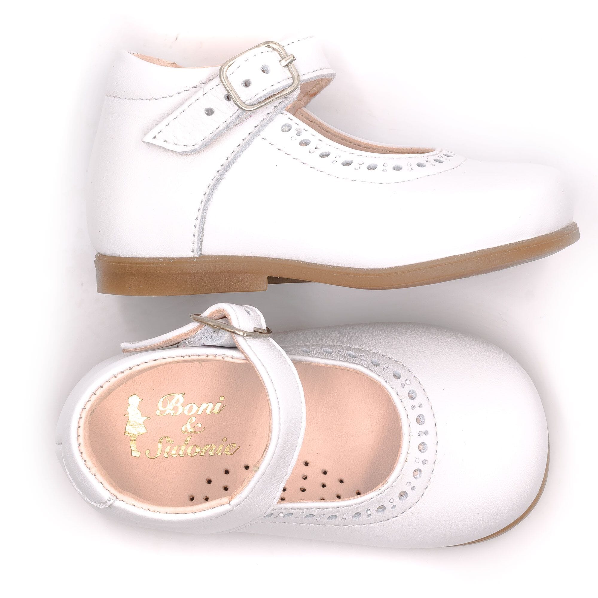 Baby girl first steps shoes Boni & Sidonie White