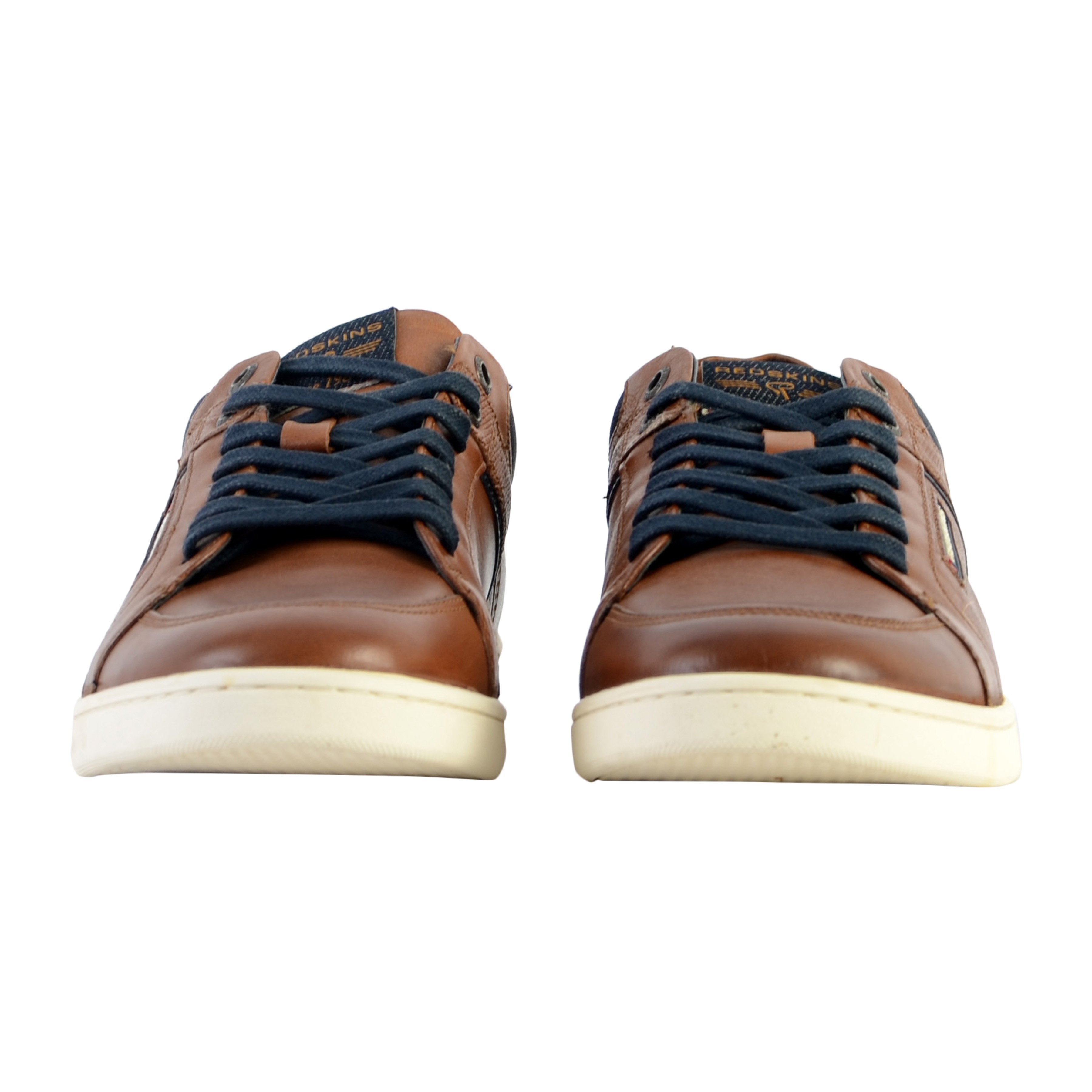 Flourishing leather basket Brown