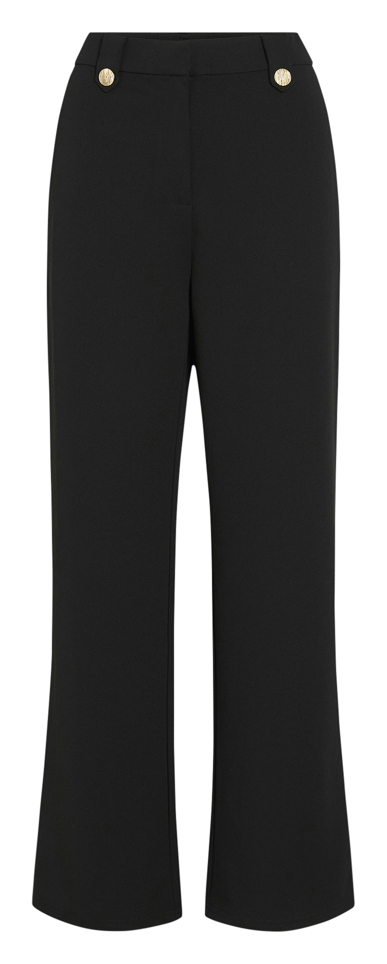 Pantalon flare taille haute unie VILA Noir