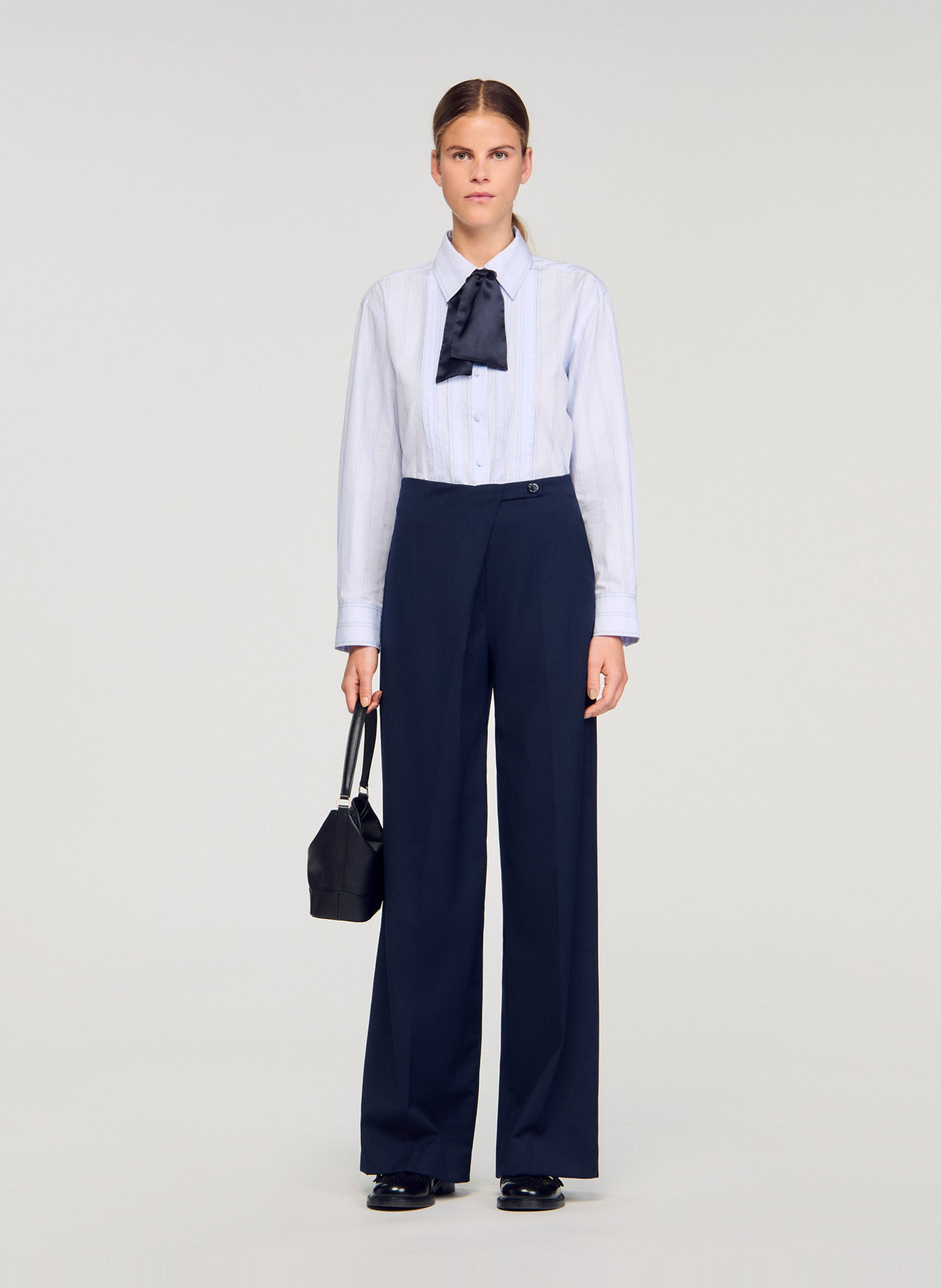 Wide trousers SANDRO Blue