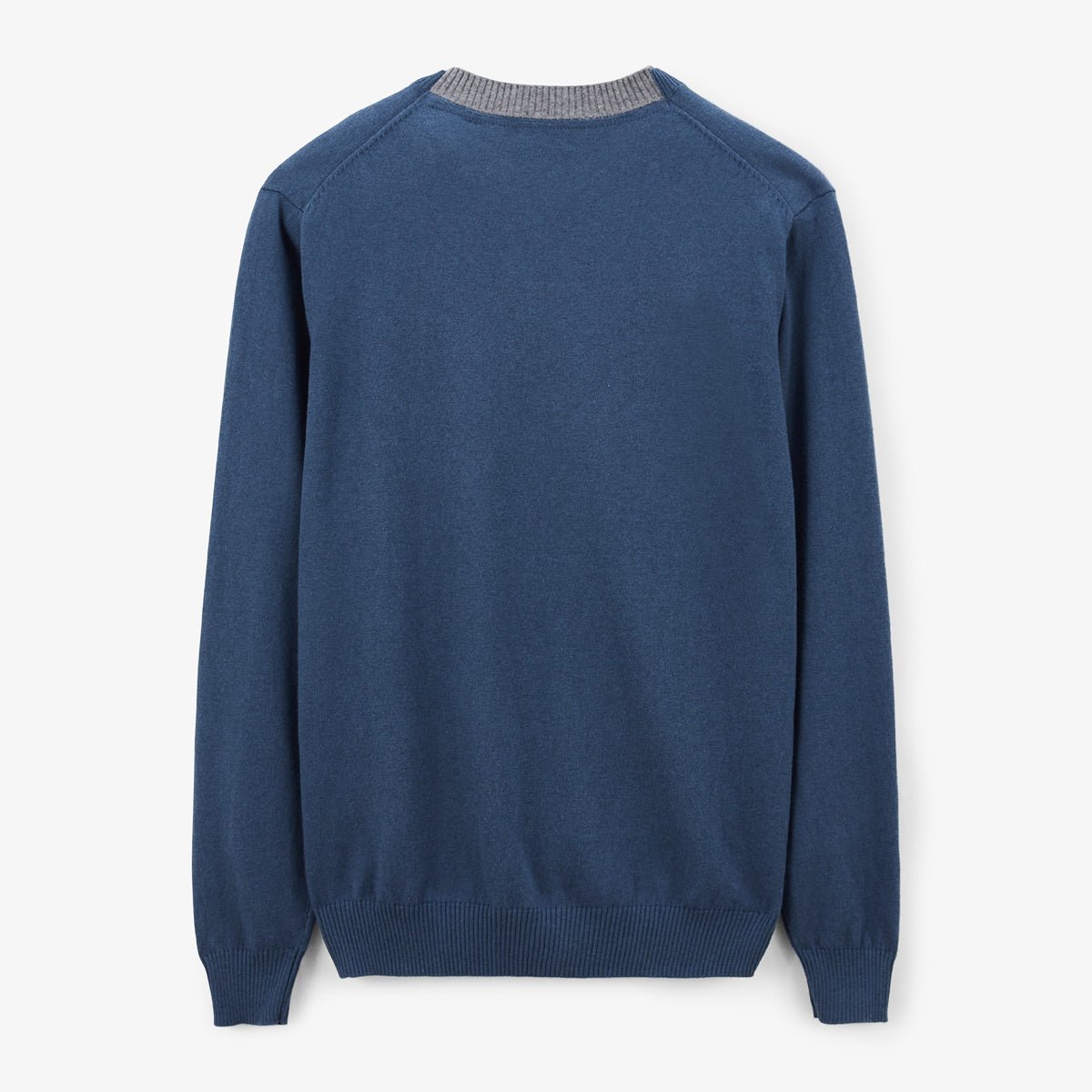 Double contrast collar sweater SERGE BLANCO Blue