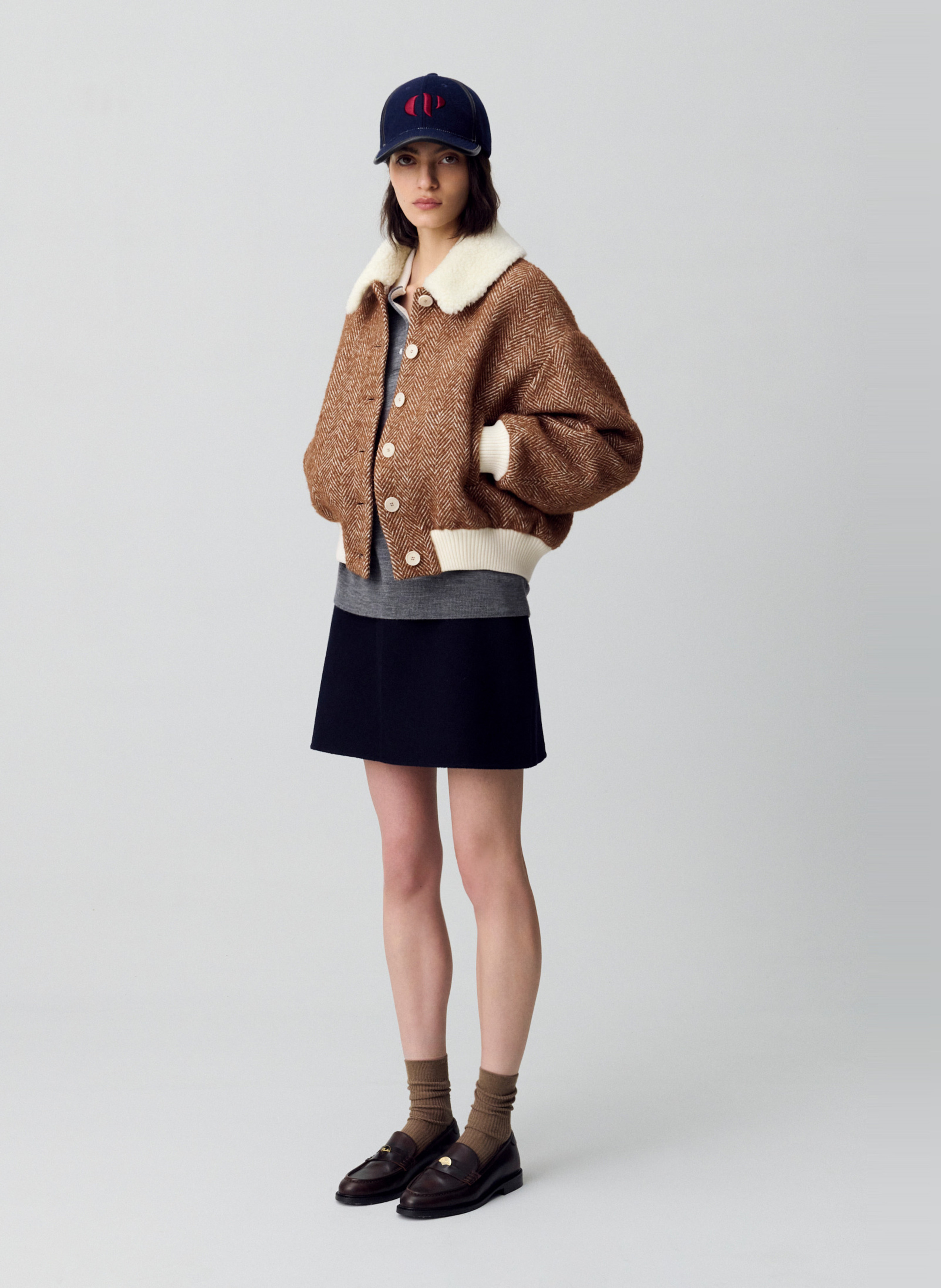 Manteau droit col classique CLAUDIE PIERLOT Multicolore