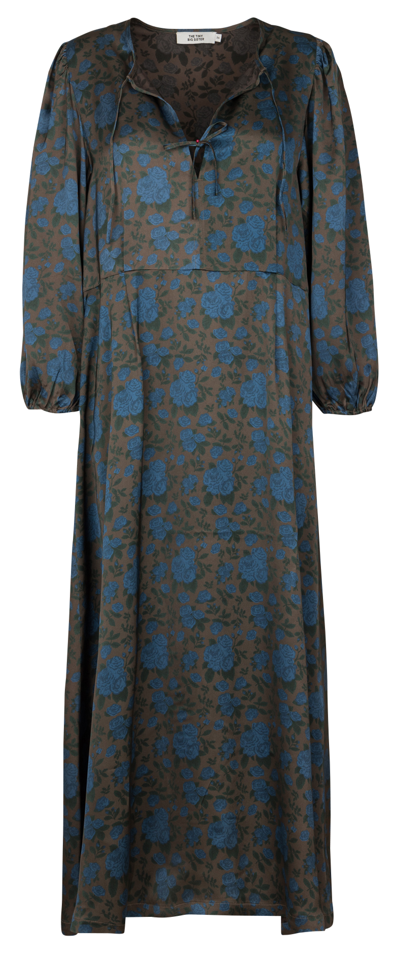 Robe longue ample fluide THE TINY BIG SISTER Marron