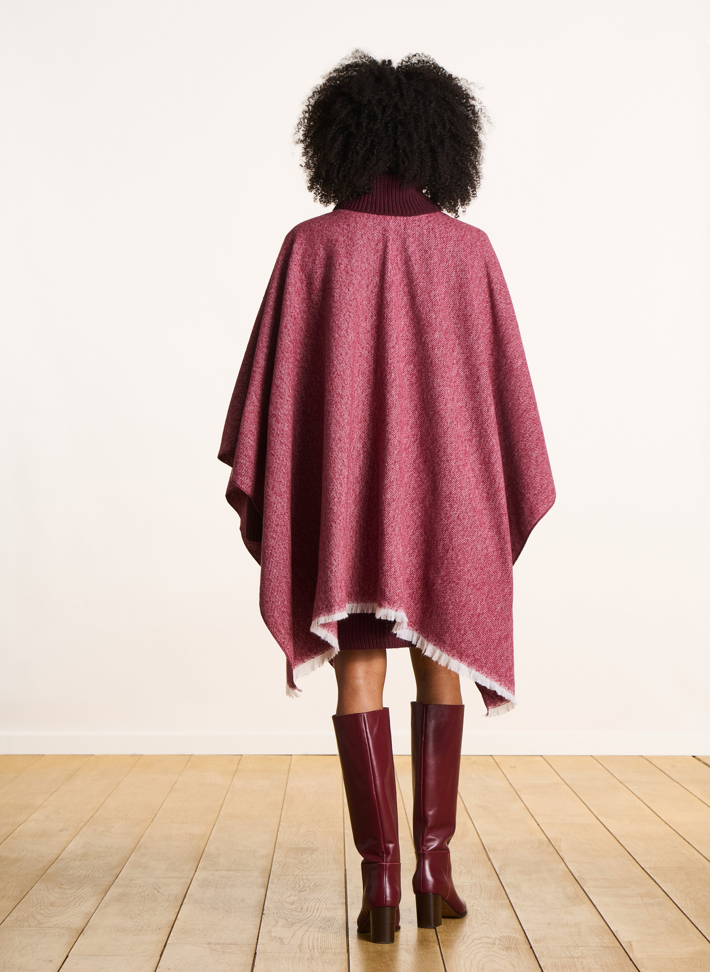 Oversize-Poncho  LA FEE MARABOUTEE Rot