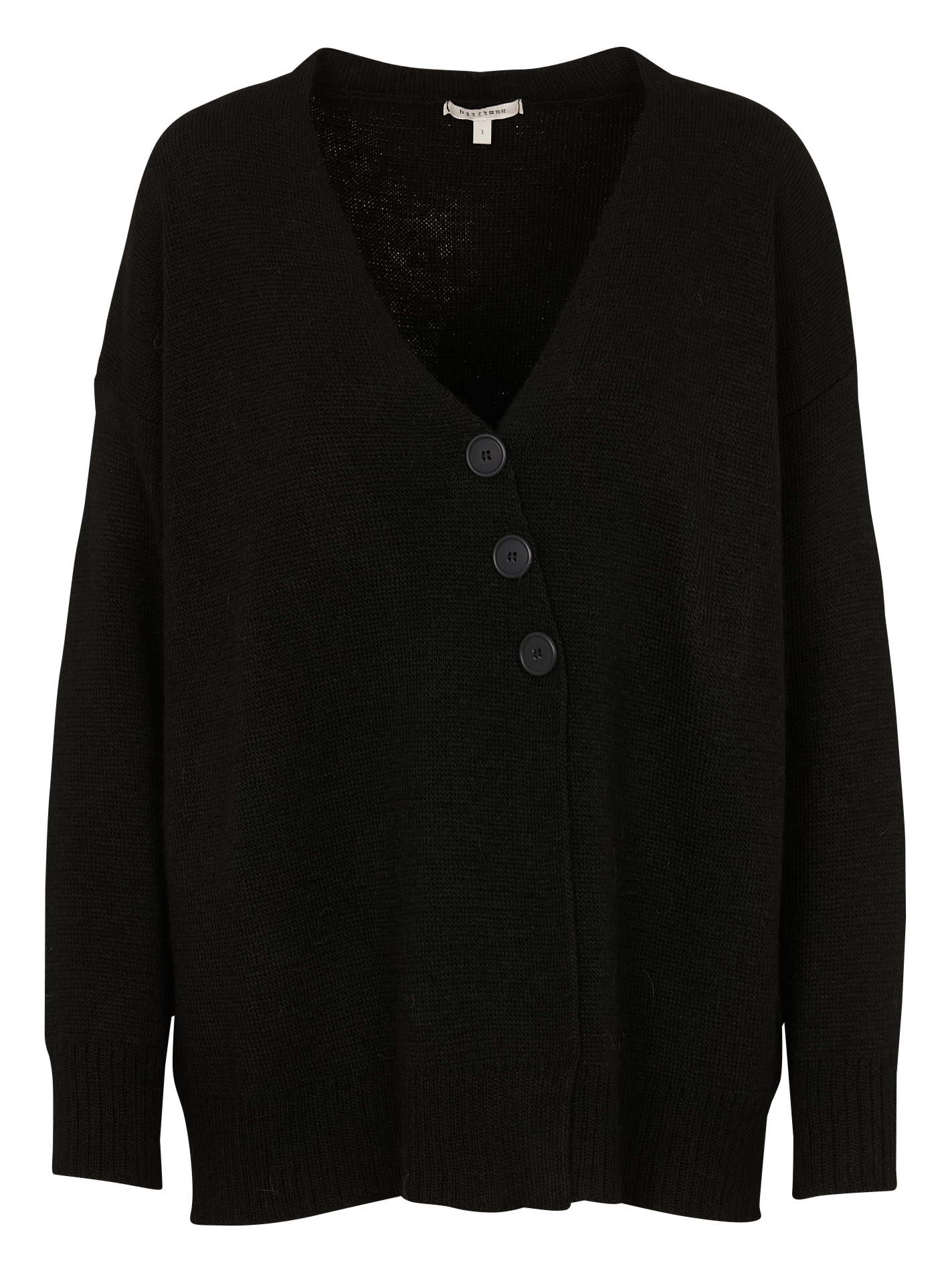 Gilet oversize col V en maille HUMILITY Noir