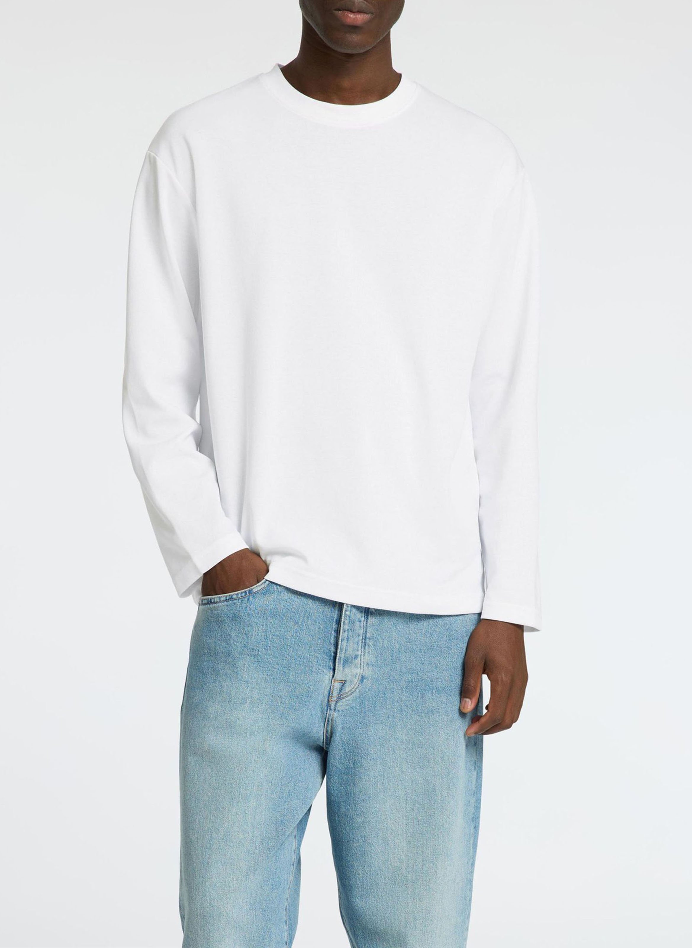 T-shirt met ronde hals - biologische katoenblend SELECTED