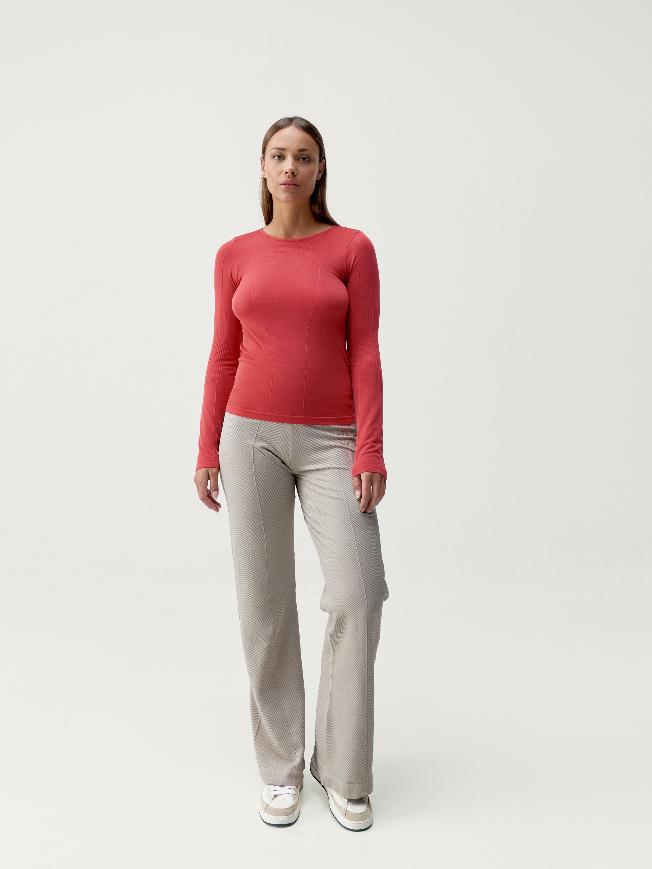 Seamless long-sleeve T-shirts BORN LIVING YOGA Orange