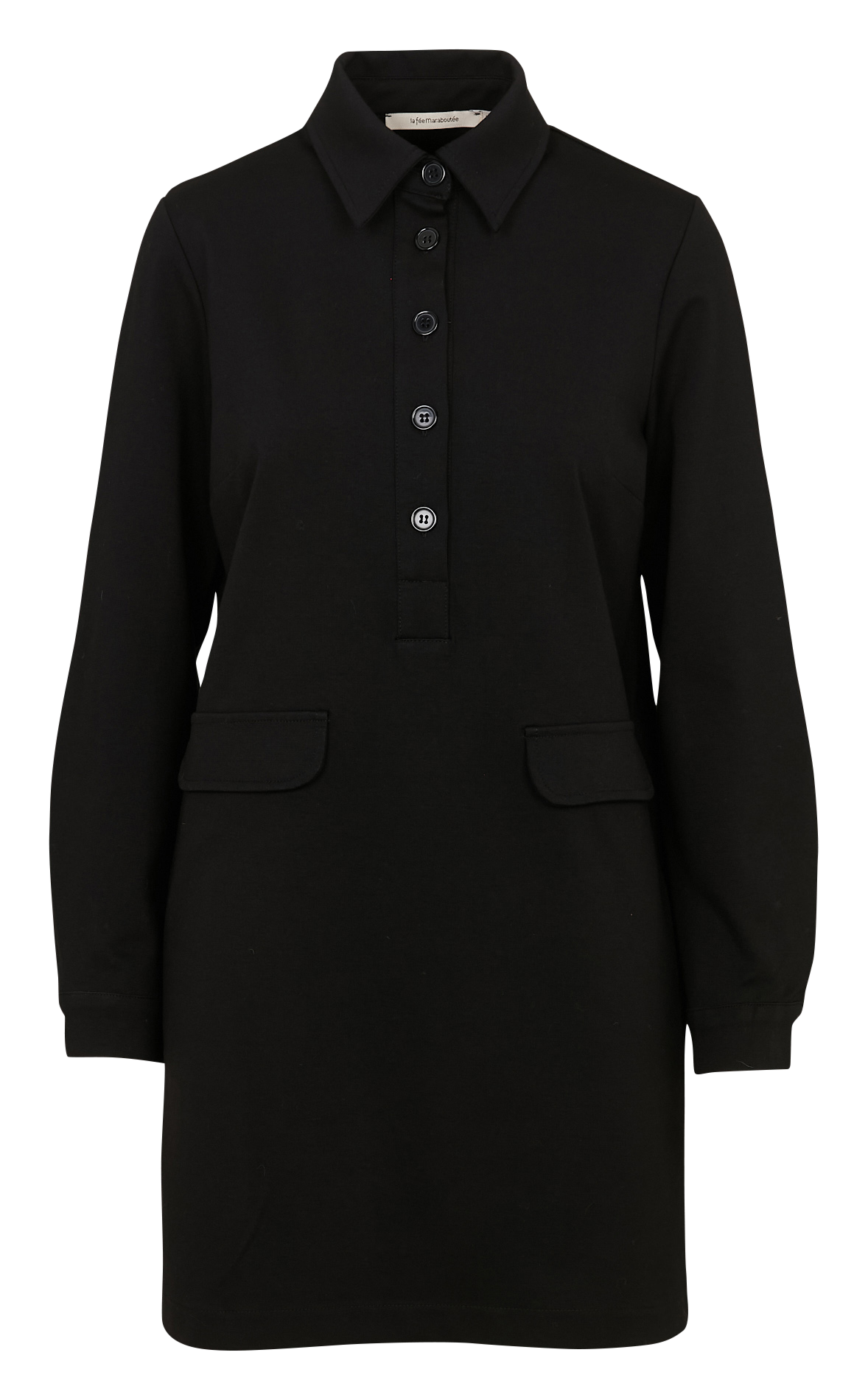 Robe courte col classique LA FEE MARABOUTEE Black