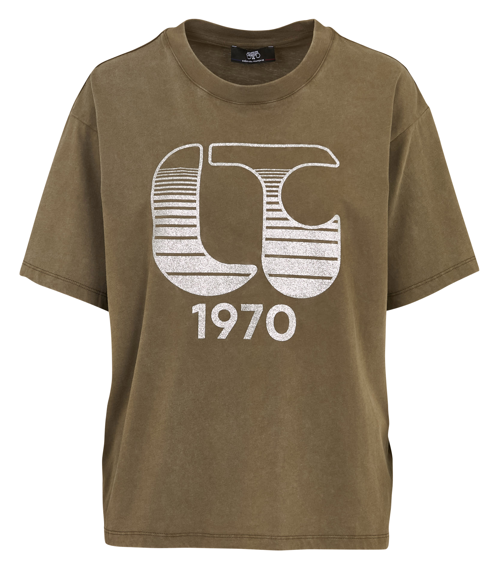 Straight cotton T-shirt LE TEMPS DES CERISES Green