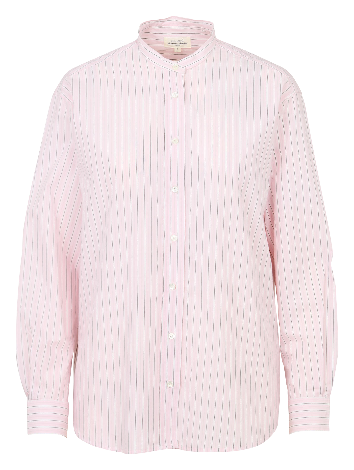 Chemise droite col mao en coton HARTFORD Multicolore