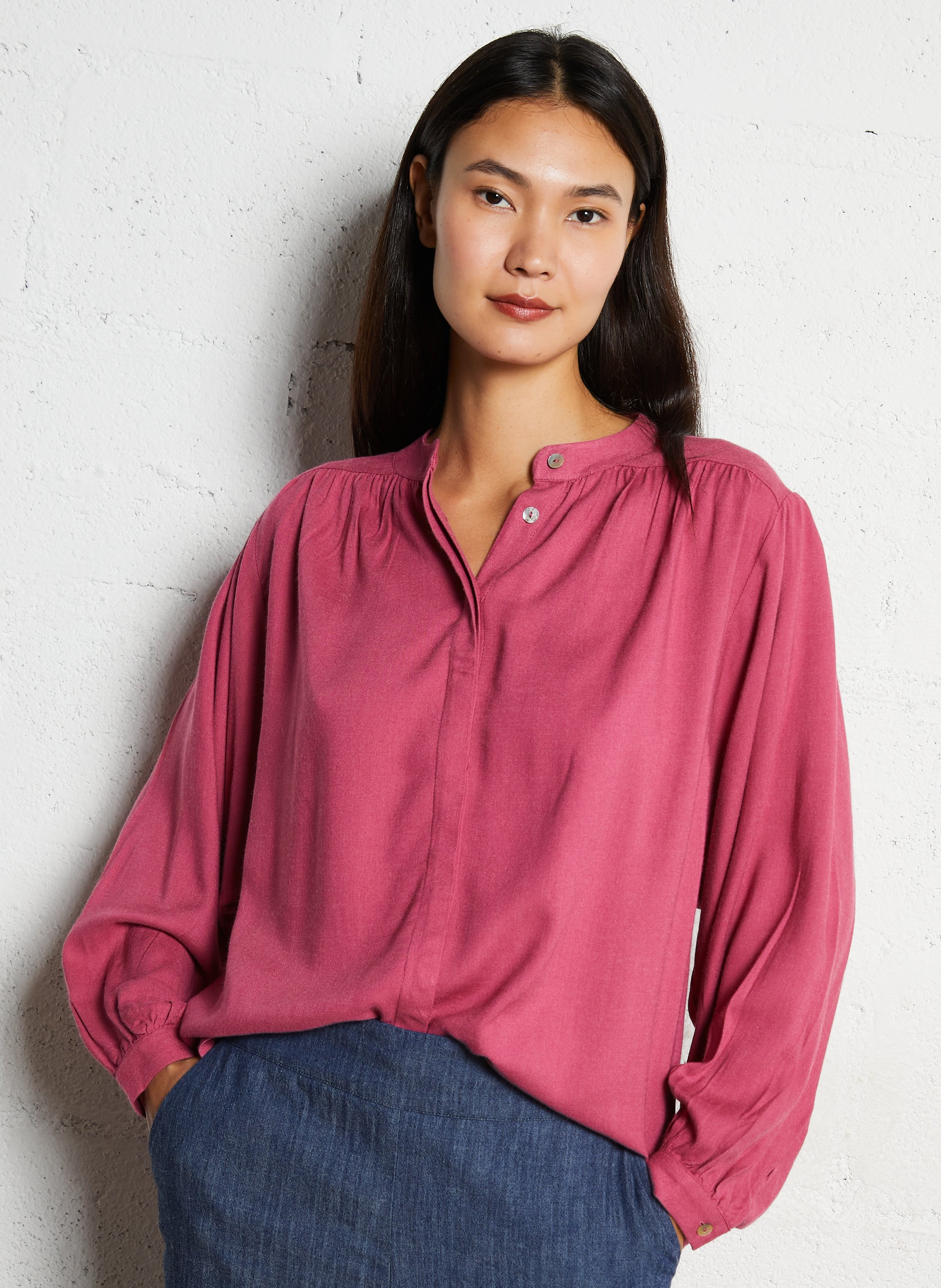 Blouse col rond  MAISON 123 Rouge