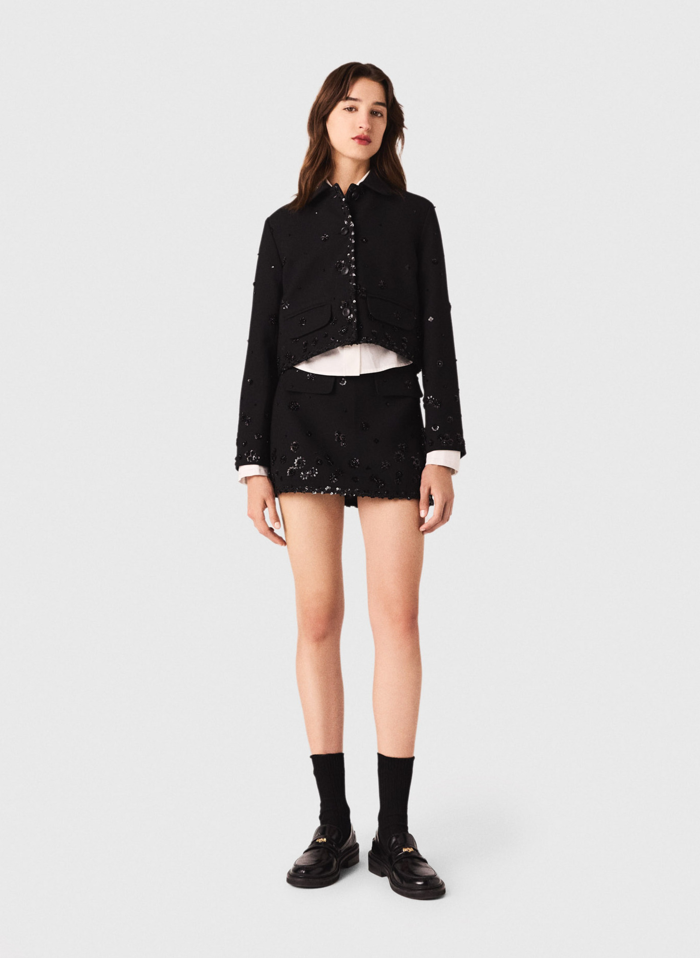 Veste col classique MAJE Noir