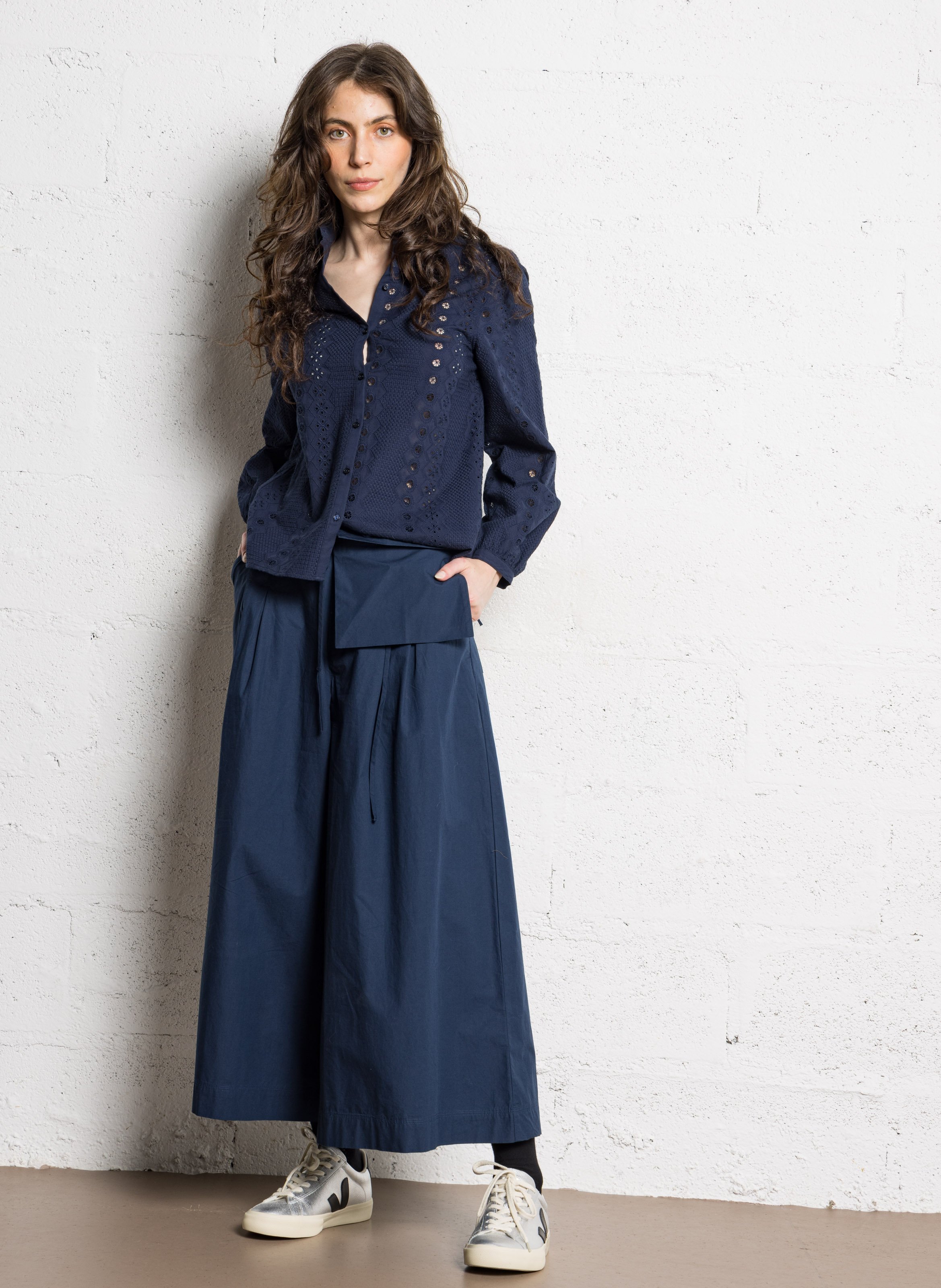 Niedrige Sneaker im Material-Mix VEJA Silber